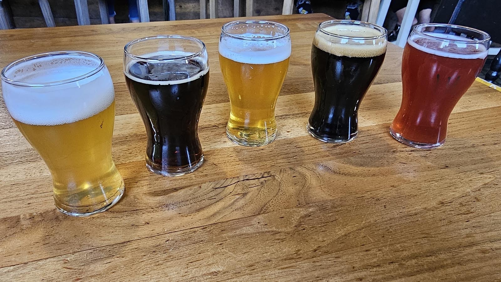 A tasting flight at Accomplice in Cheyenne. Craft breweries have done a good job coming up with lots of different things to try — but the customers are becoming much more discerning.