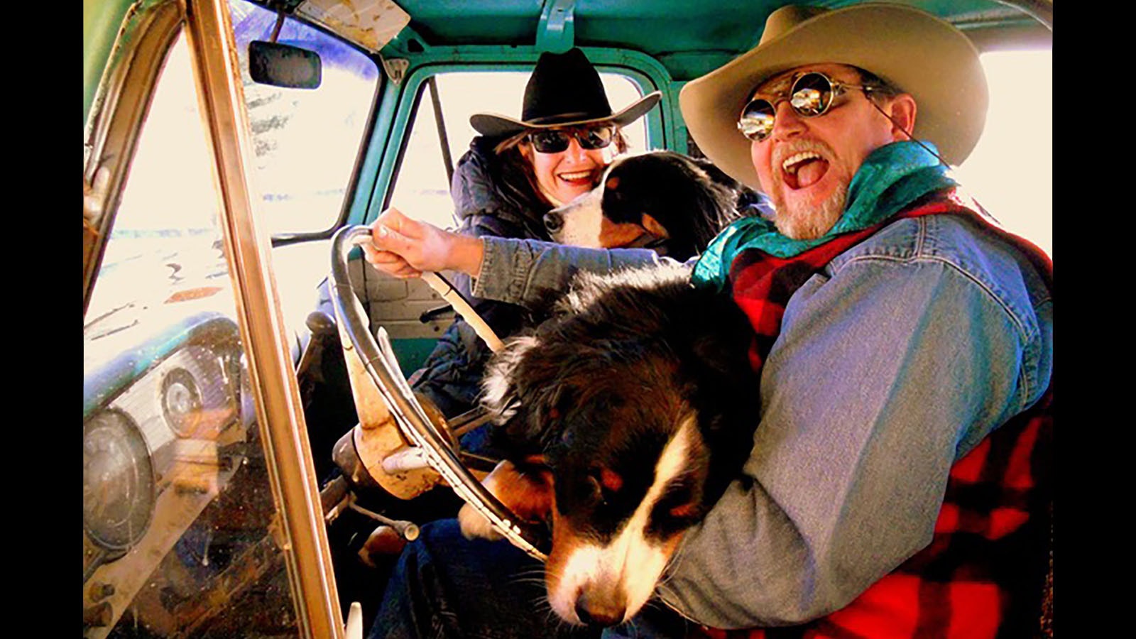 Craig Johnson has fun with the family, and the dogs.