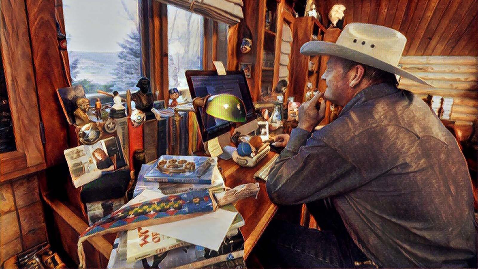 Wyoming author Craig Johnson creates his popular “Longmire” mystery series in a tiny UCross cabin loft he built himself. In 2025, he was recognized with four lifetime achievement awards from prestigious writing and Western organizations.
