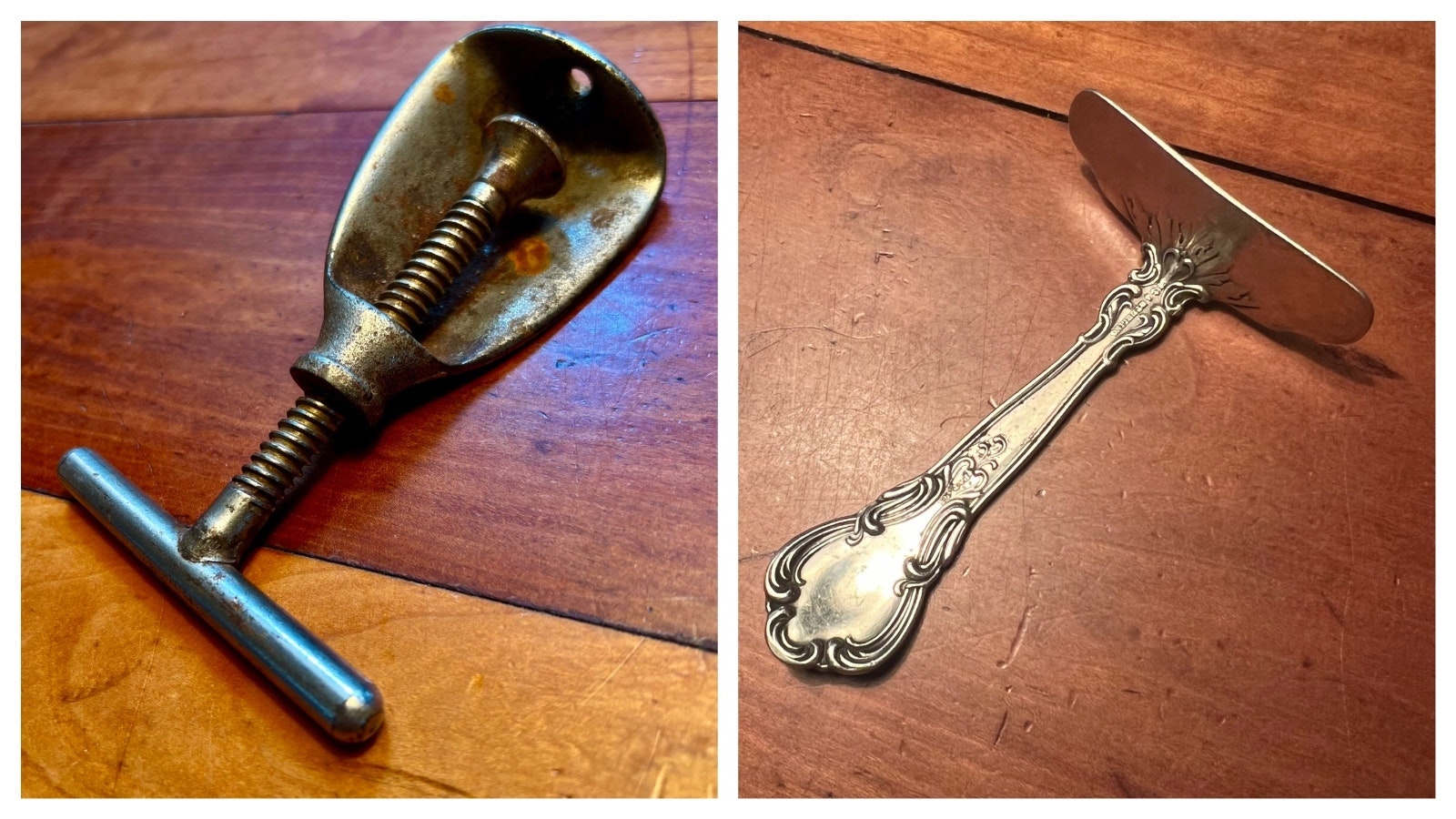 On "Utensil Tuesdays," author Craig Johnson shares photos of obscure utensil's from his mother-in-law's collection, asking what the heck they are. Most of the time, his Facebook followers come through. Left, the consensus seems to be a nut cracker (not a birth control device as one suggested). Right is a food pusher, which many said was usually used by children to push food onto their other utensils.