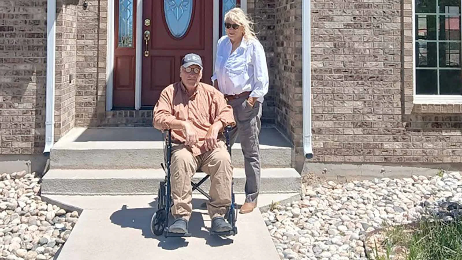 Sandy and Jack Crawford say they’ve been essentially homeless a chimney fire damaged their house near Laramie in February 2025.