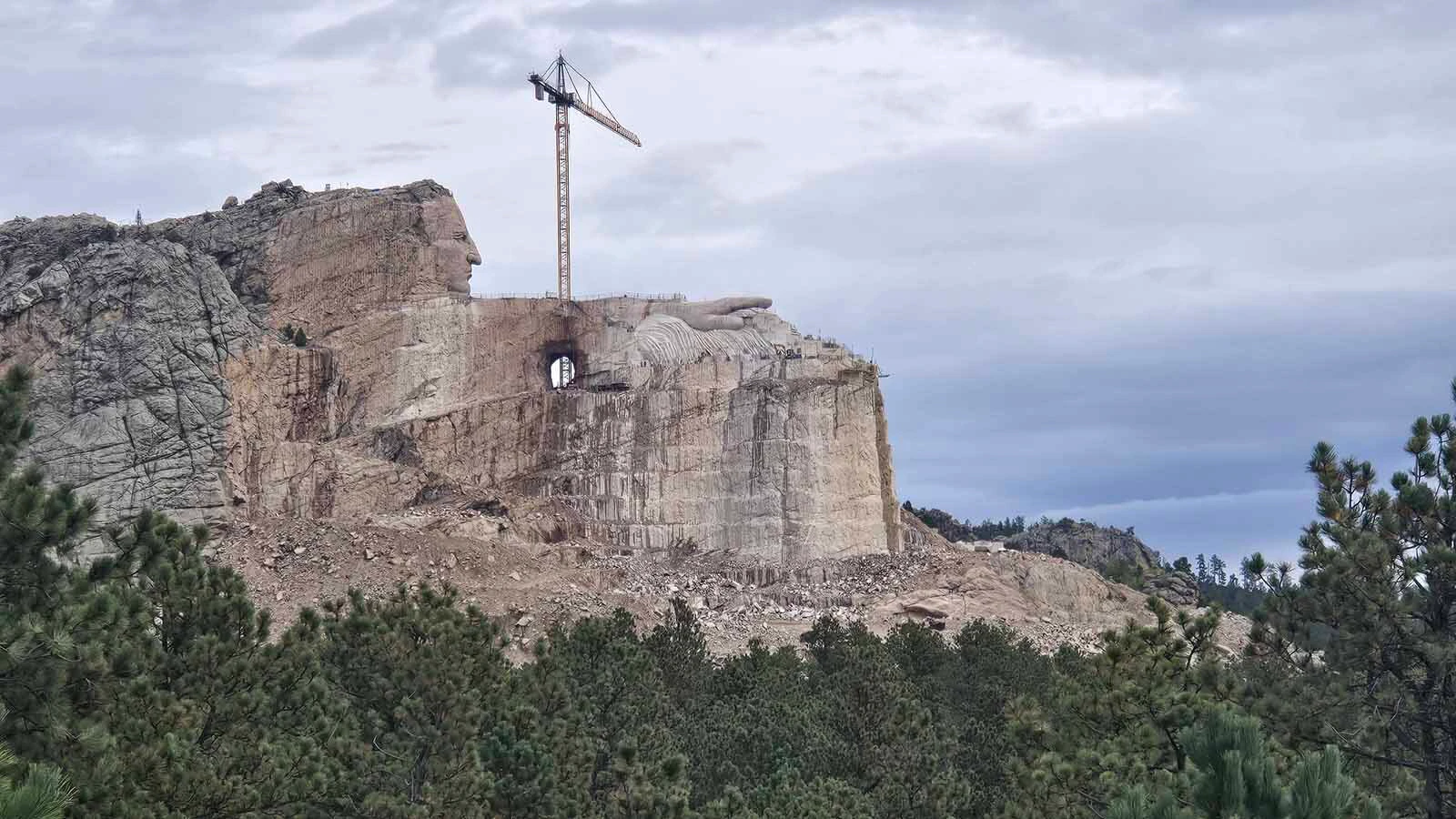 After 80 years, the Crazy Horse Memorial continues to emerge from Thunderhead Mountain in the Black Hills of South Dakota.