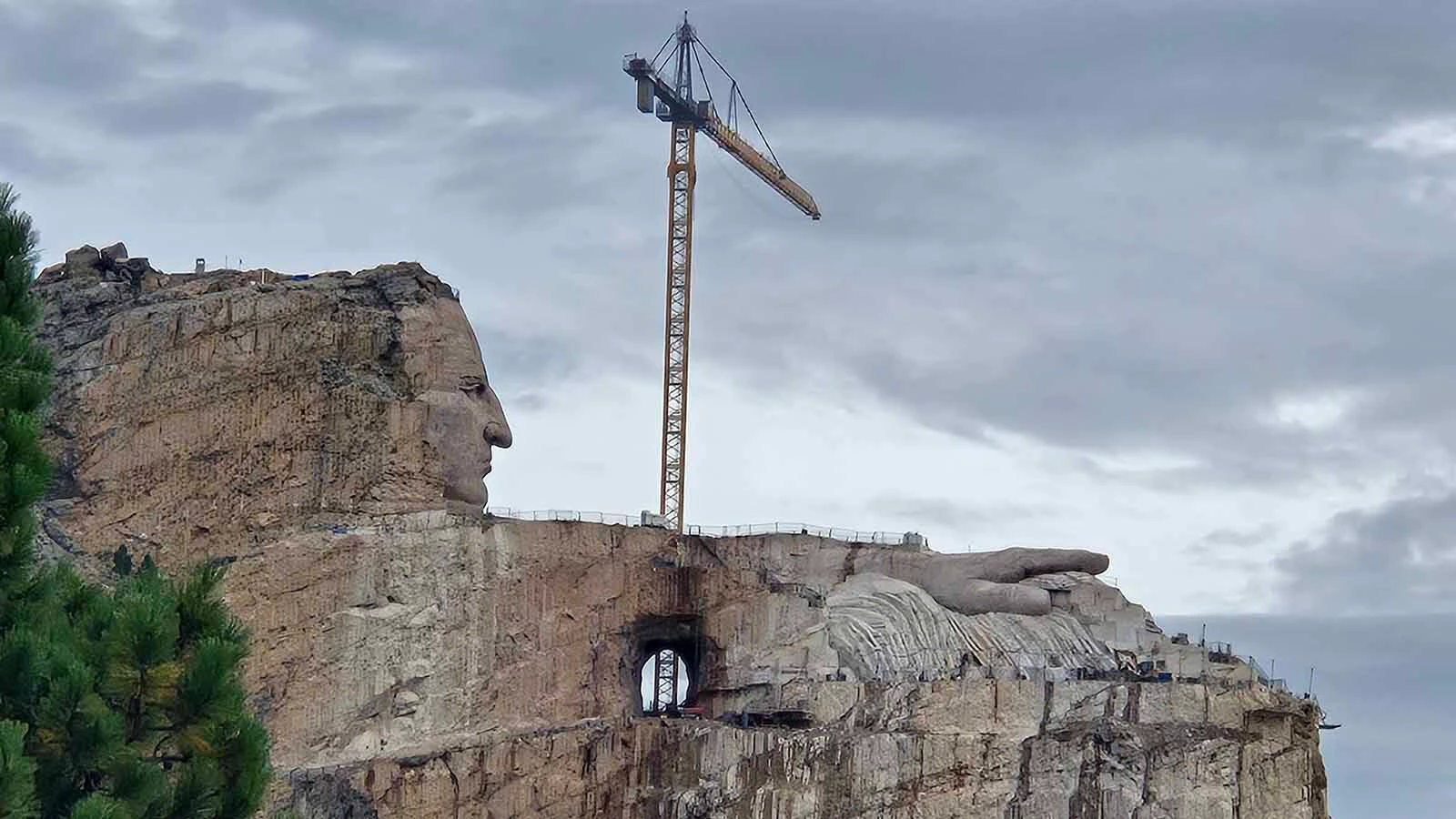 After 80 years, the Crazy Horse Memorial continues to emerge from Thunderhead Mountain in the Black Hills of South Dakota.