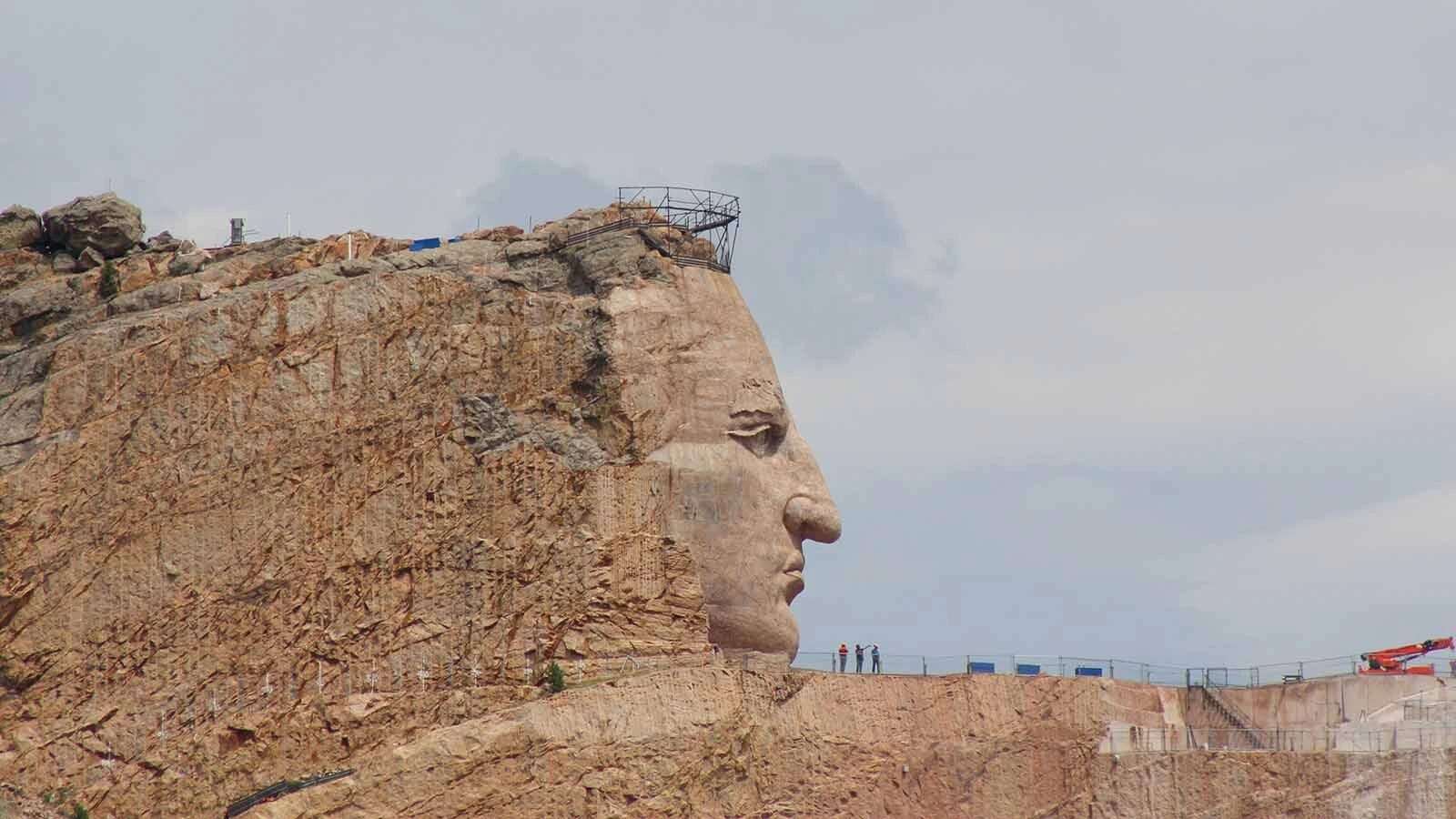 After 80 years, the Crazy Horse Memorial continues to emerge from Thunderhead Mountain in the Black Hills of South Dakota.
