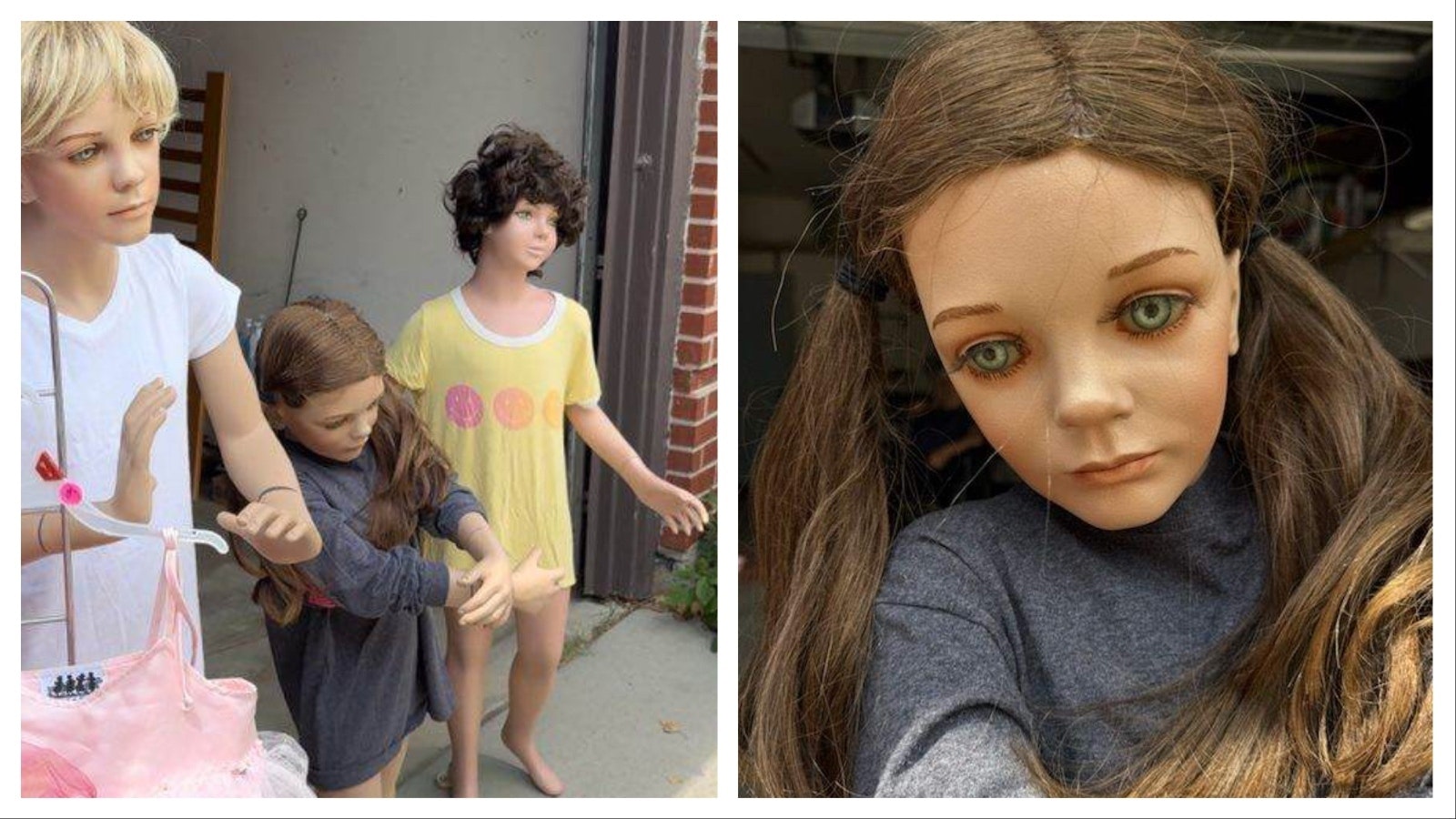 A trio of 50-year-old creepy child mannequins named Muffy, Michael and Sonya were listed for sale on a Casper Facebook page. People freaked out, clammouring to buy them.