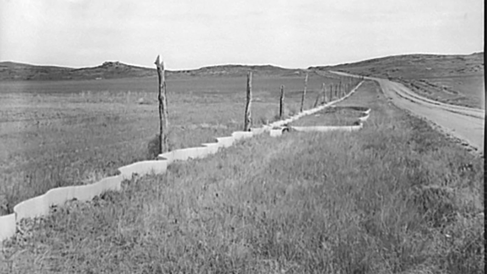 This short tin fence was enough to stop hoards of Mormon crickets swarming in and around Sundance in the 1930s.