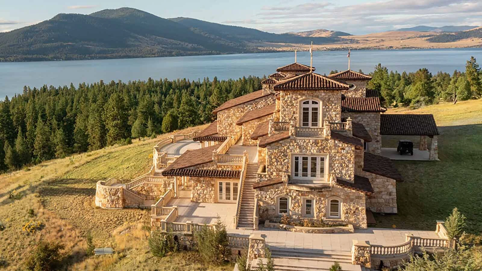 It’s been more than four years since Cromwell Island on the west side of Flathead Lake in northwest Montana went on the market. Will anyone buy their own private island for the $72 million asking price? The 45,000-square-foot French-style villa is unfinished inside.