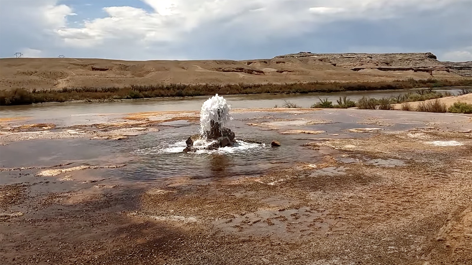 Crystal Geyser just outside of Green River, Utah, is one of the world's best examples of a cold-water geyser.