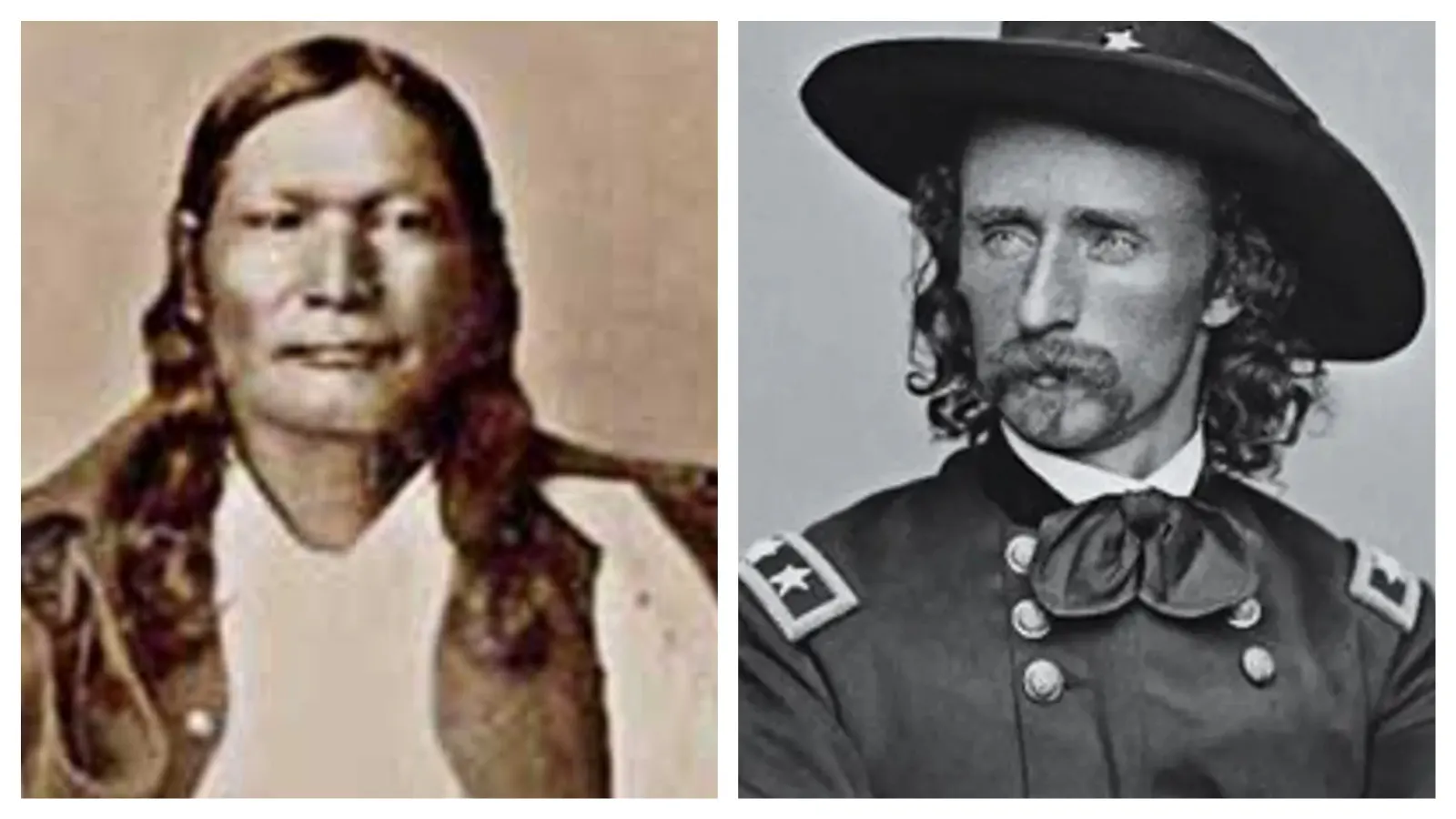 Left Hand (left) was 22 years old when he snuck away from the agency at Fort Robinson and ended up fighting with the Sioux and Cheyenne in the Battle of the Little Bighorn.