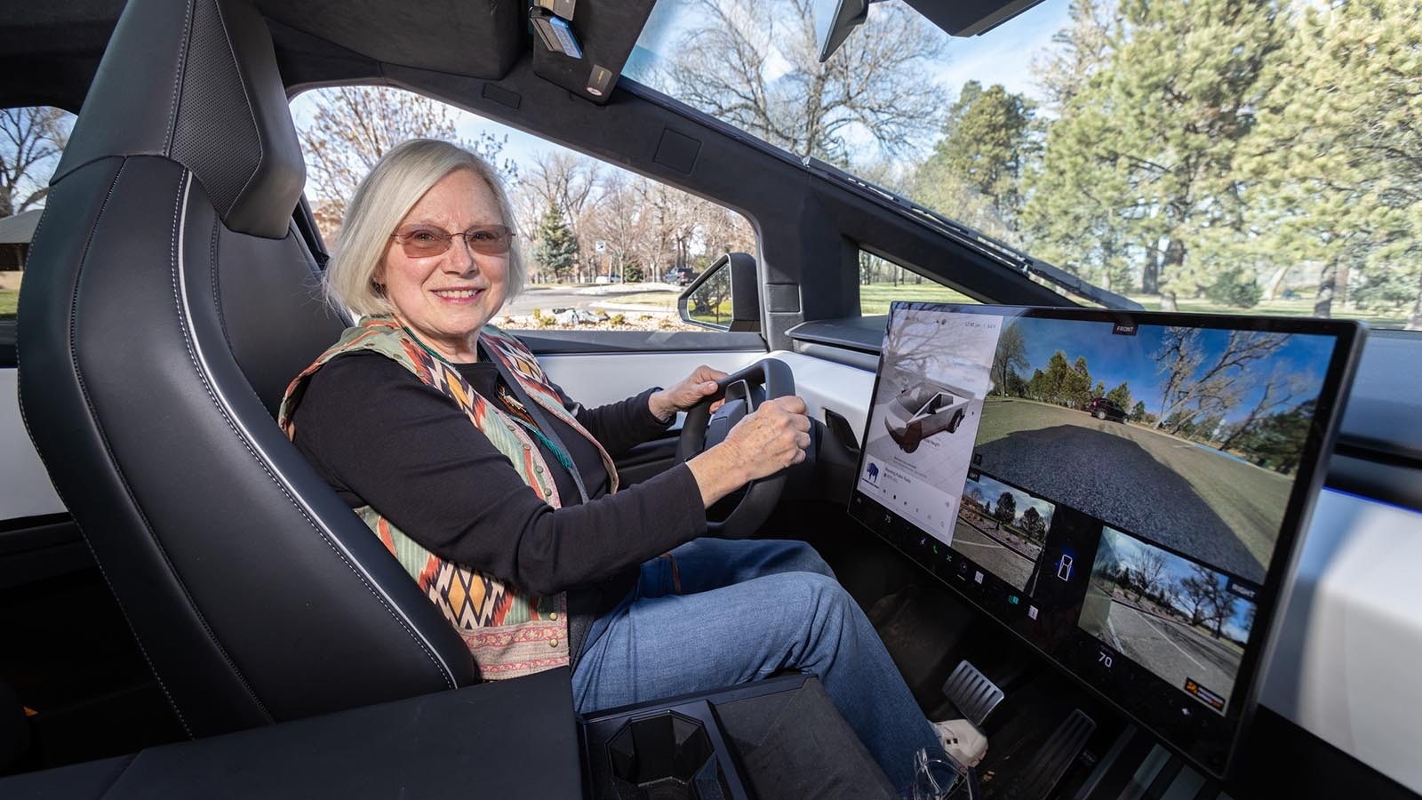 Cheyenne resident Dr. Karen Meister-Emerich loves her new Cybertruck because it reminds her of a Delorean and it's packed with technology. The 75-year-old grandma breaks the mold of the typical Tesla owner.