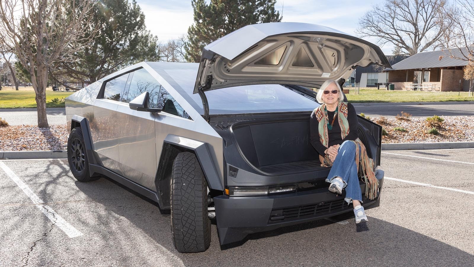 Cheyenne resident Dr. Karen Meister-Emerich loves her new Cybertruck because it reminds her of a Delorean and it's packed with technology. The 75-year-old grandma breaks the mold of the typical Tesla owner.