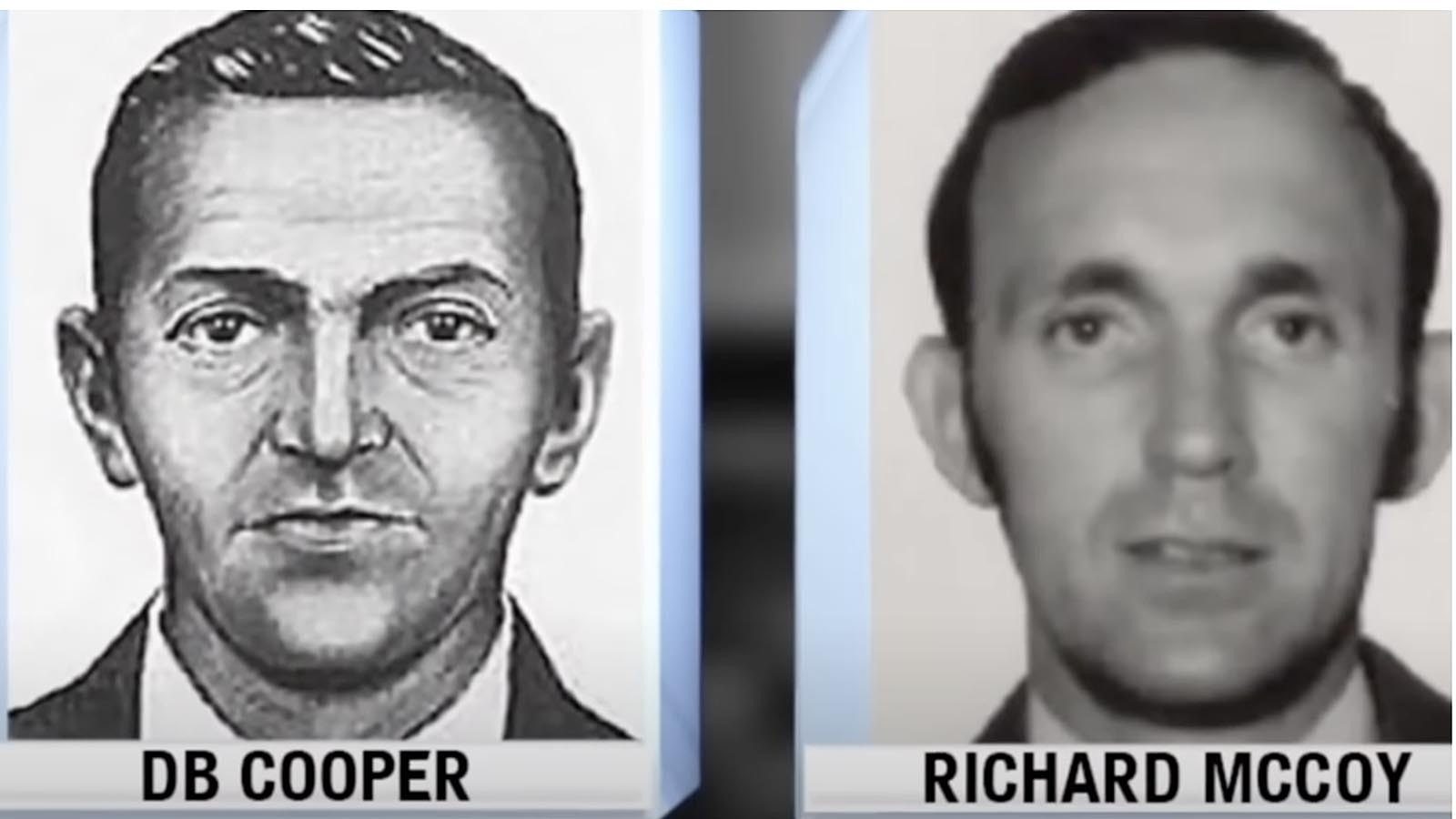 The FBI released a sketch of the hijacker known as D.B. Cooper following the infamous hijacking in 1971. McCoy II bore a stunning resemblance to the famed hijacker.