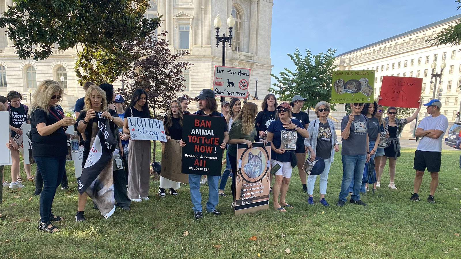 People from Wyoming and several other states gathered in Washington, D.C., early Wednesday for the “A Cry For The Wild” rally for wolves.