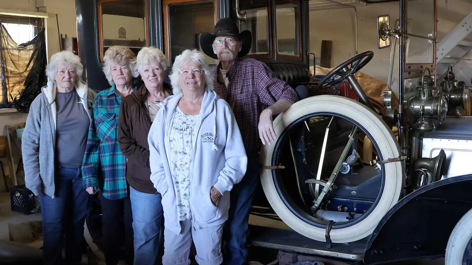 Alex and Luann Connell’s children are working to find a home for their dad’s auto collection. They include from left Kim Parker, Kay Irwin, Kris Connell-Johns, Kathy Dillmon, and Tom Connell.