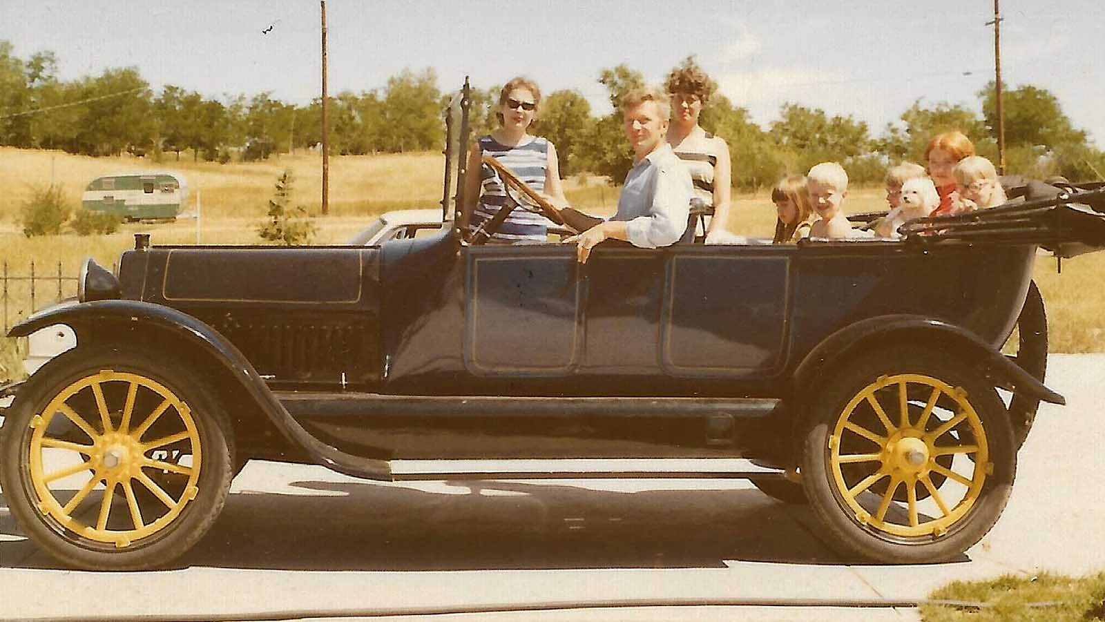 The Connell family in a 1915 Studebaker.