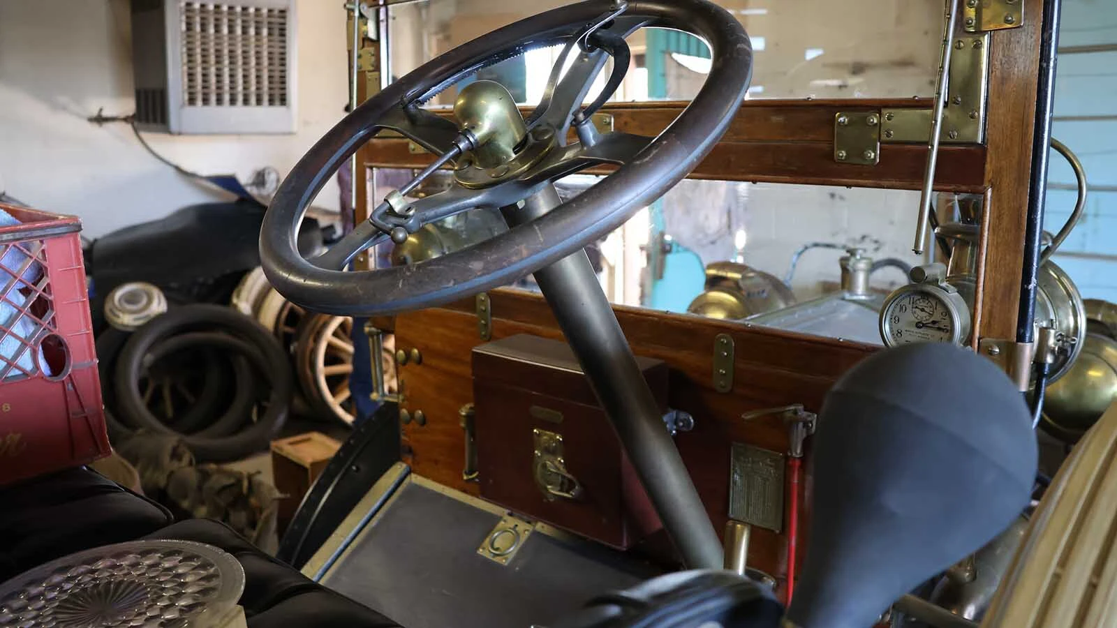 The Packard Limousine driver’s seat.