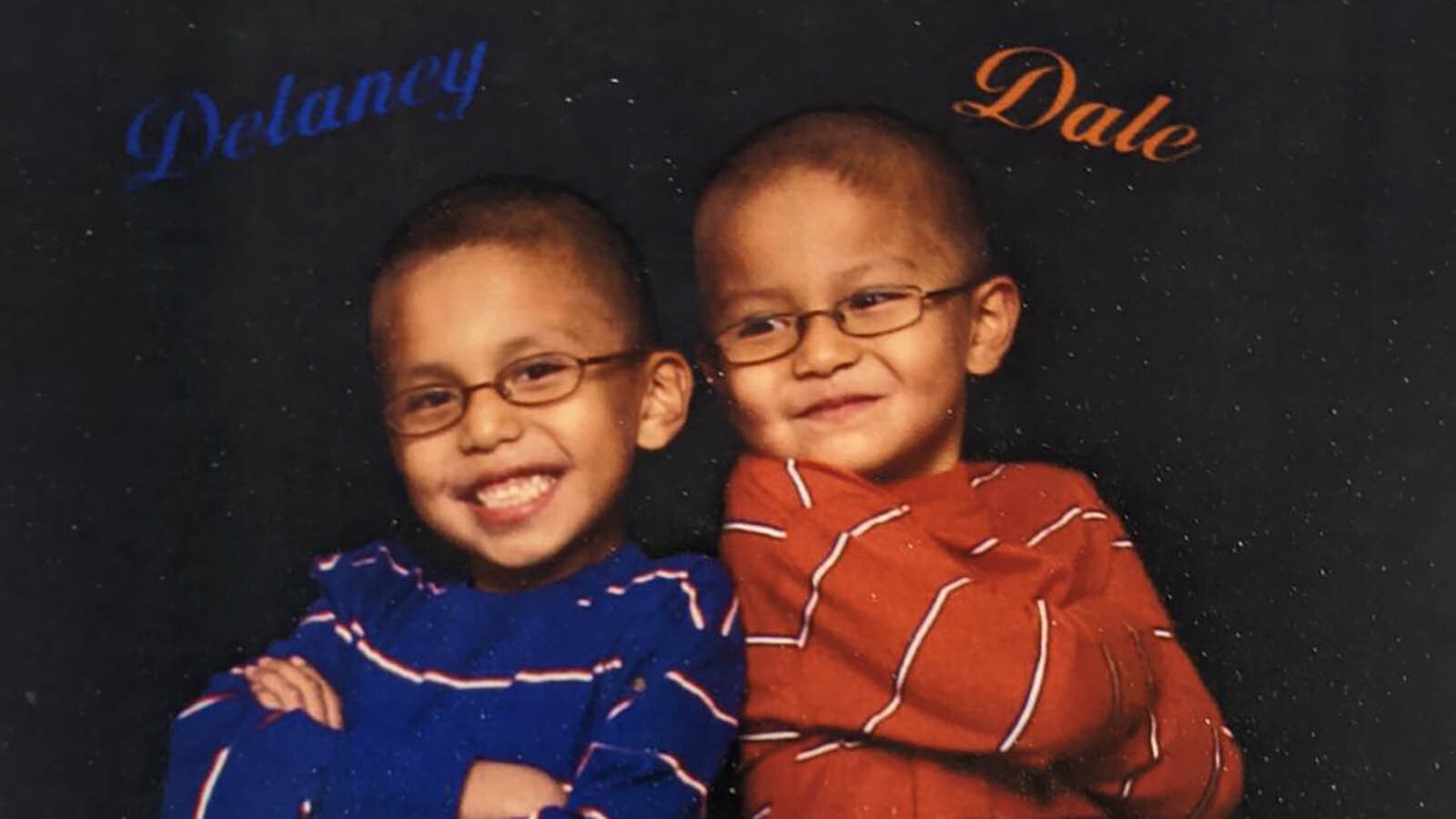 Dale and Delaney Warner as boys after being adopted by the Warners from the Black Hills Children’s Home Society in Rapid City, South Dakota.