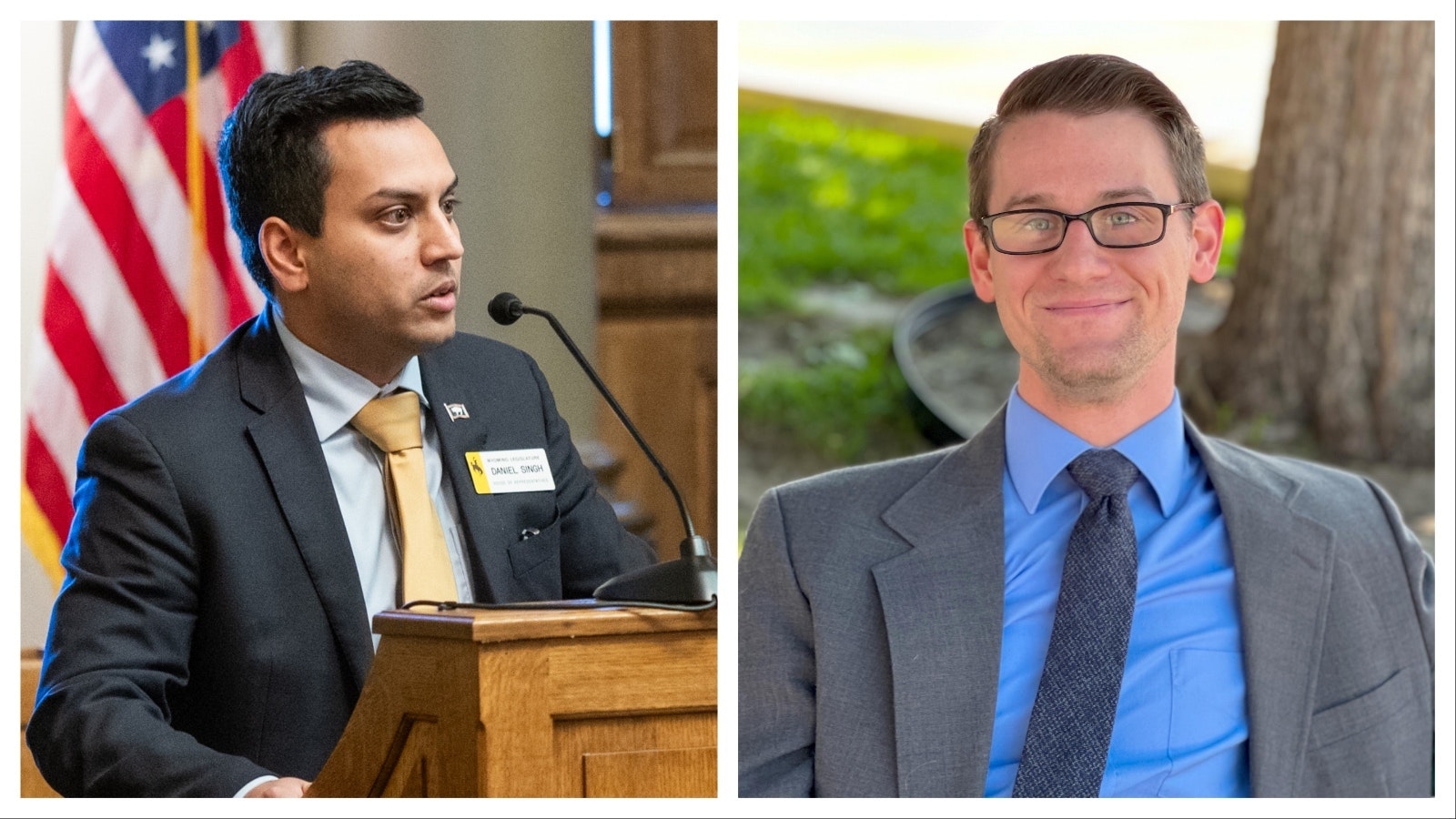 State Rep. Daniel Singh, R-Cheyenne, and primary challenger Matt Malcom.