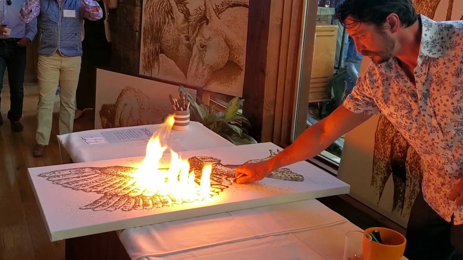 Fifth-generation Jackson native Danny Shervin paints with gunpowder and fire.