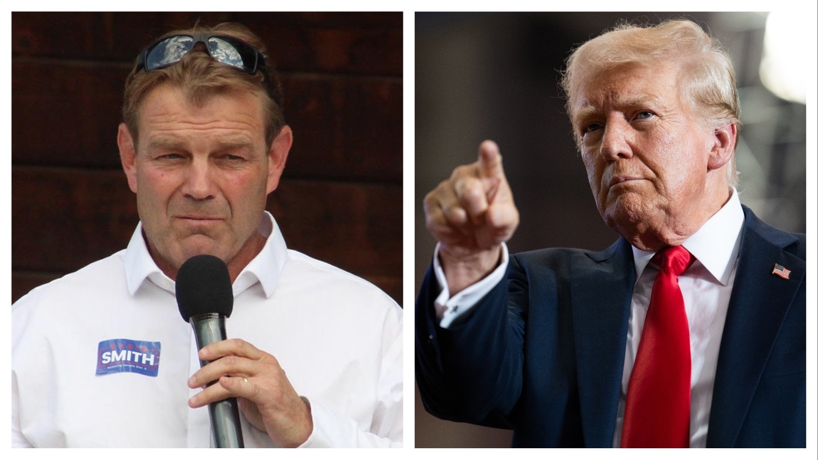 Wyoming Senate District 6 candidate Darin Smith, left, has been endorsed by former President Donald Trump.