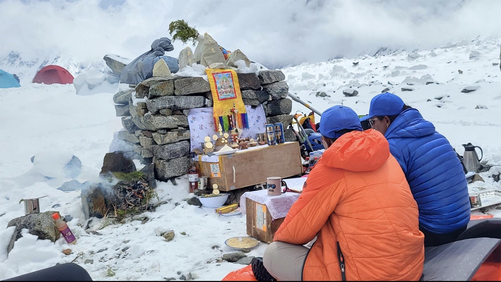 Death is a constant threat on K2 and this memorial shrine is dedicated to those that lost their lives.