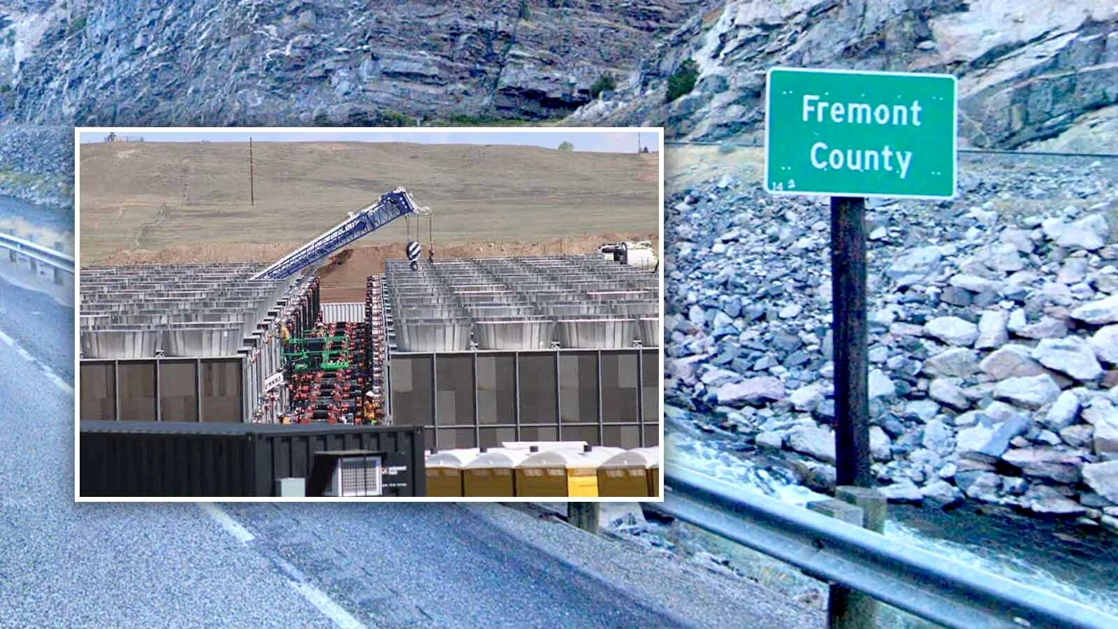 A small data center is taking shape in Fremont County, but officials there say they don't know much about the project and aren't sure just how much regulatory power they'll have. Fremont has some of Wyoming’s most permissive zoning laws. Above, construction on a data center outside of Cheyenne.