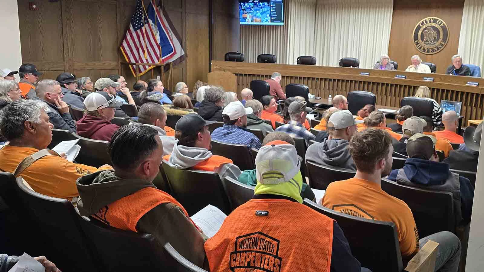 A full house showed up for an emotionally charged hearing before the Public Service Committee, which was considering a moratorium on new data centers in Cheyenne.