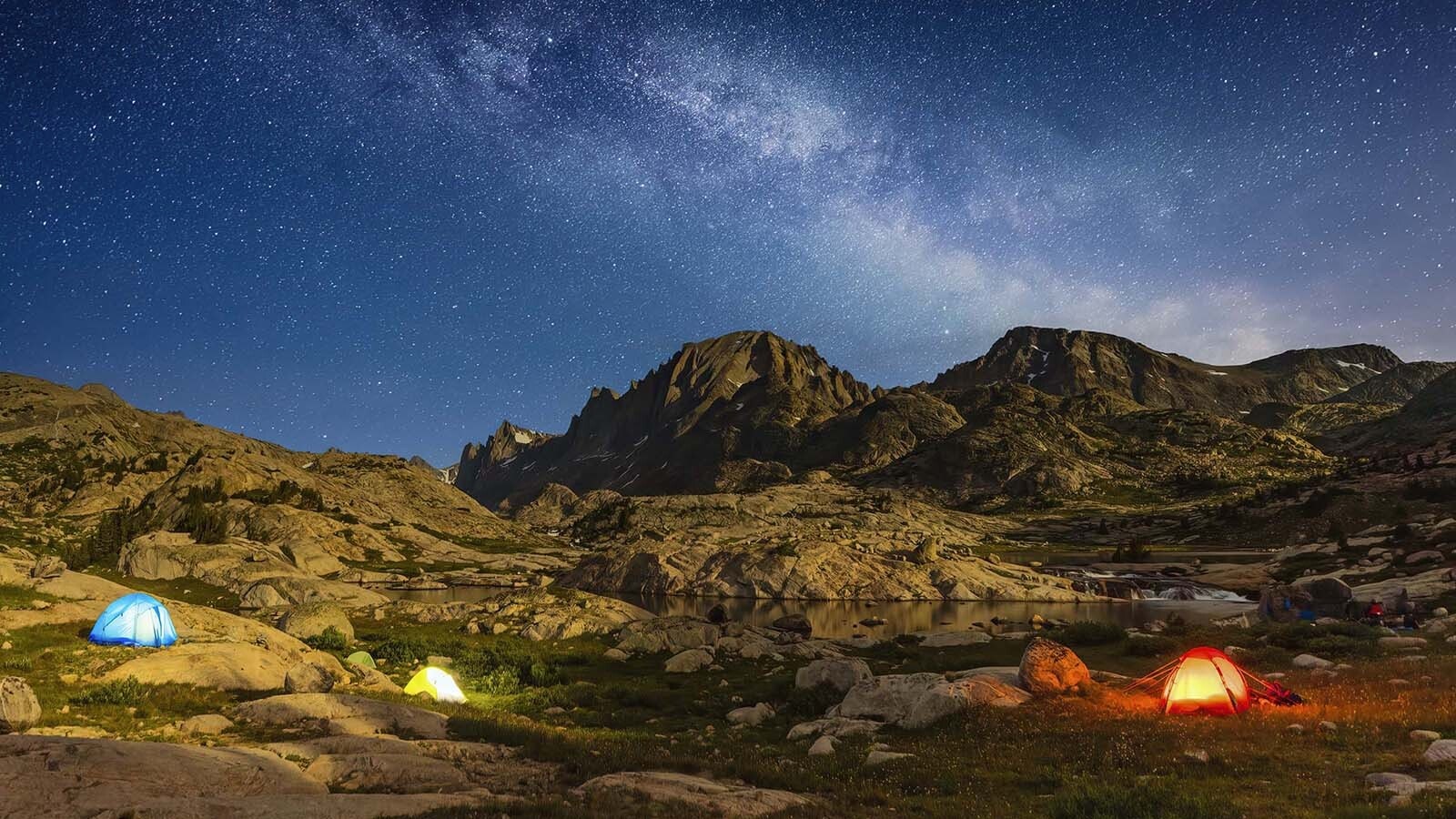 Full Moon Camping by Dave Bell