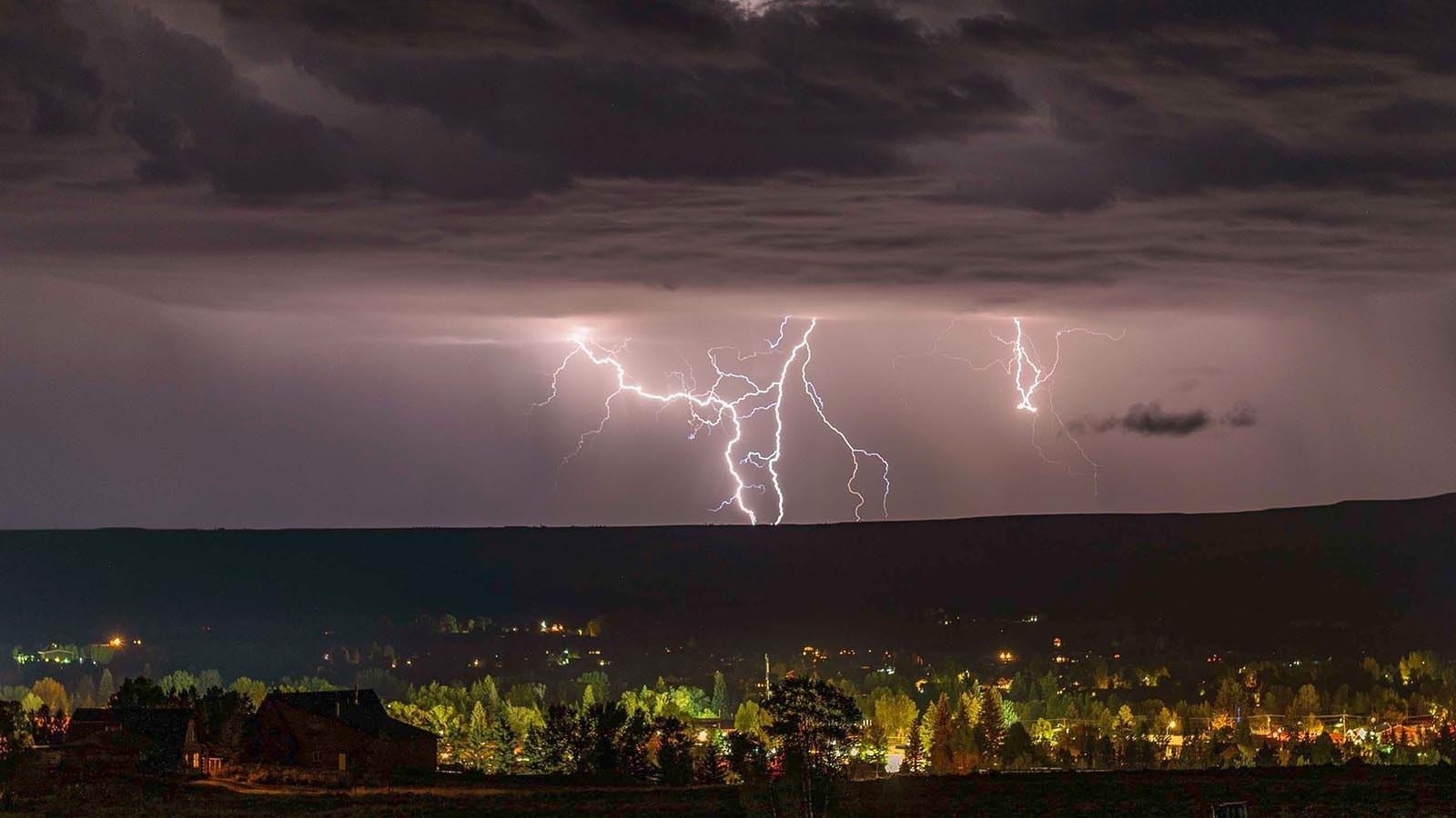 Pinedale photographer Dave Bell set up three cameras to get images of an intense lightning storm south of the town, which he calls the most spectacular he's ever seen.