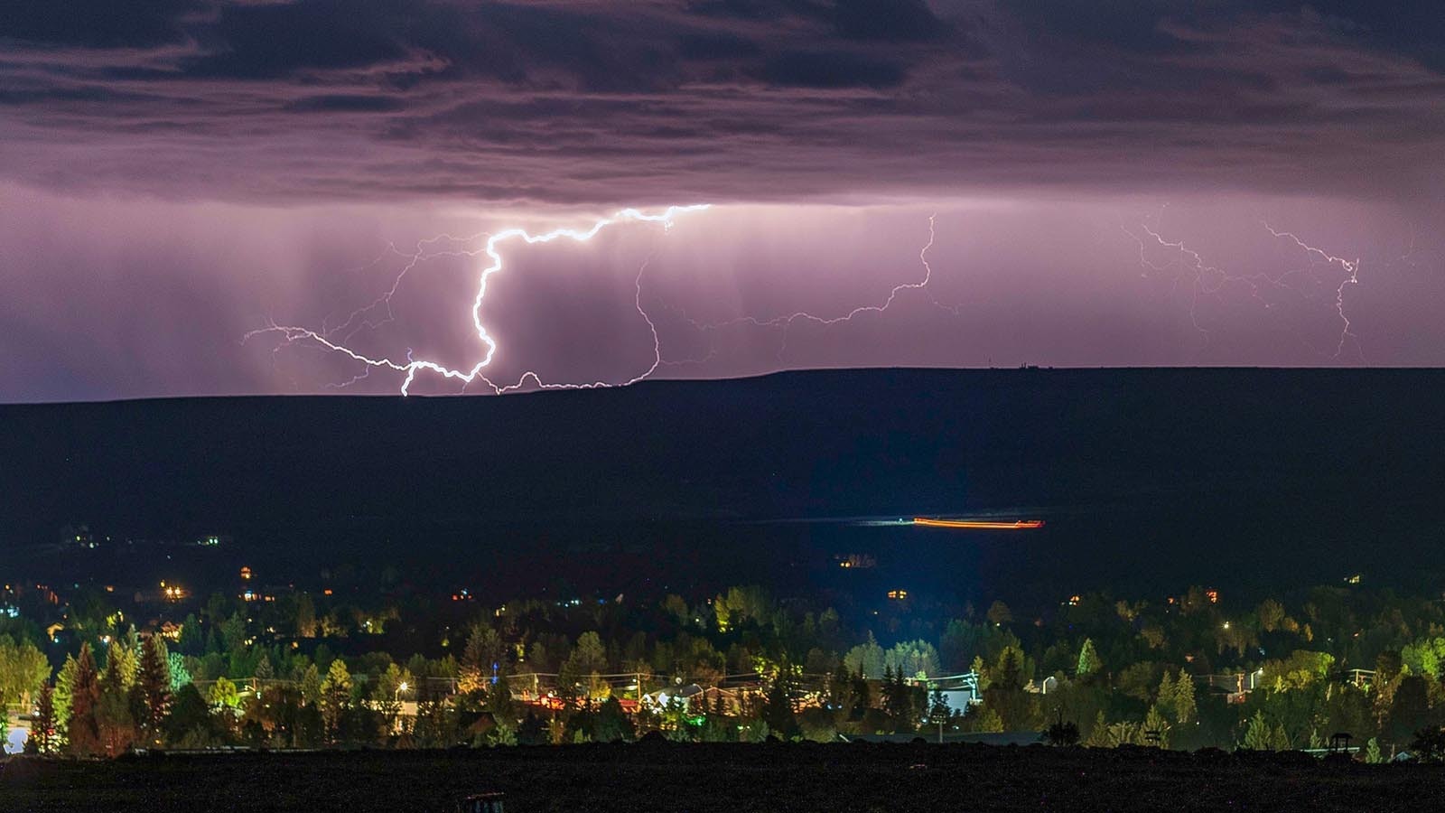 Pinedale photographer Dave Bell set up three cameras to get images of an intense lightning storm south of the town, which he calls the most spectacular he's ever seen.