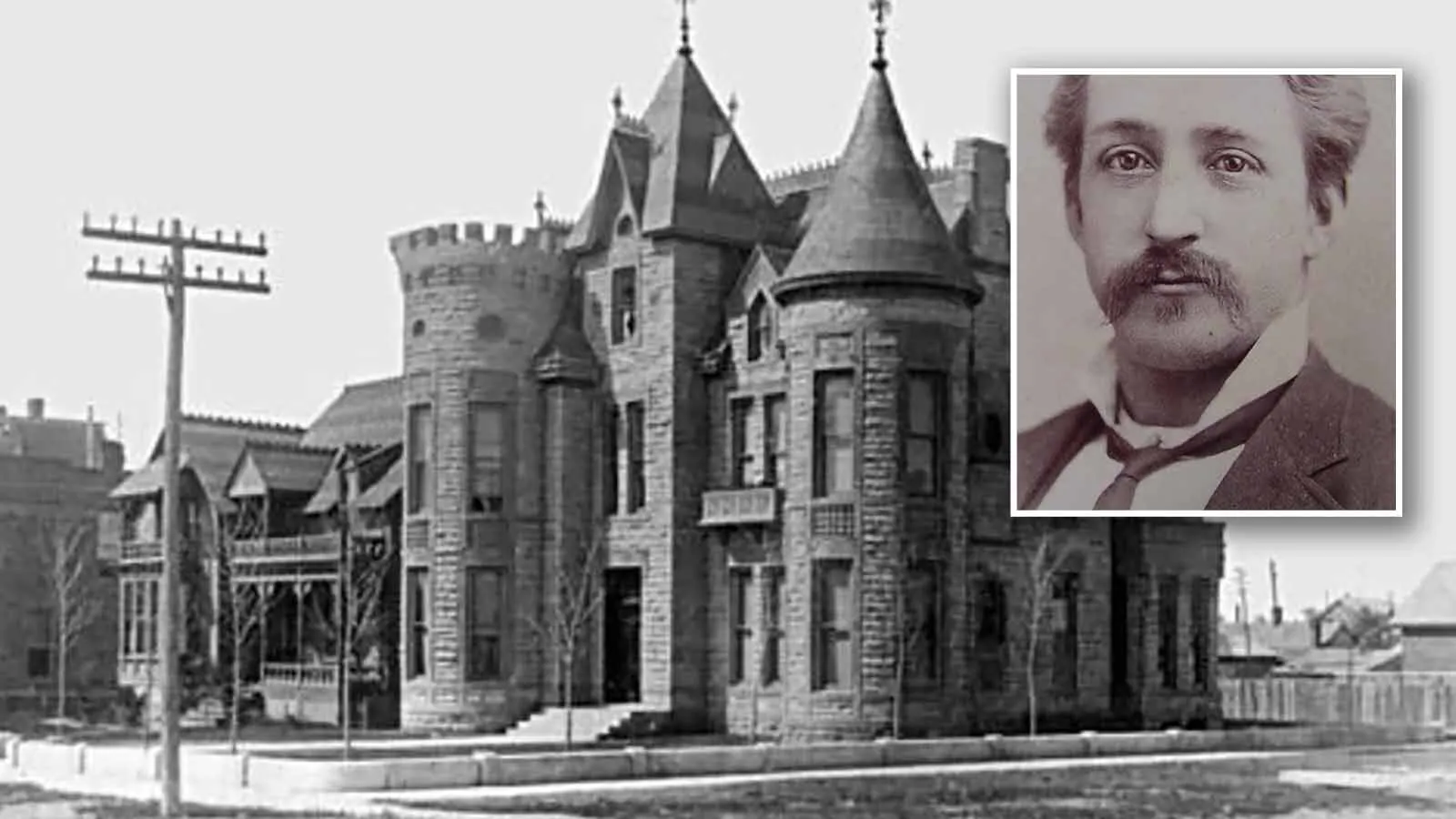 In 1886, Cheyenne cattle baron Alexander Swan started construction of a mansion on Millionaires Row as a wedding gift to his daughter. When a blizzard wiped out Swan's business, Cheyenne banker David Dare took over and finished the building, which was known as "Castle Dare" until it was razed for a parking lot in 1963.
