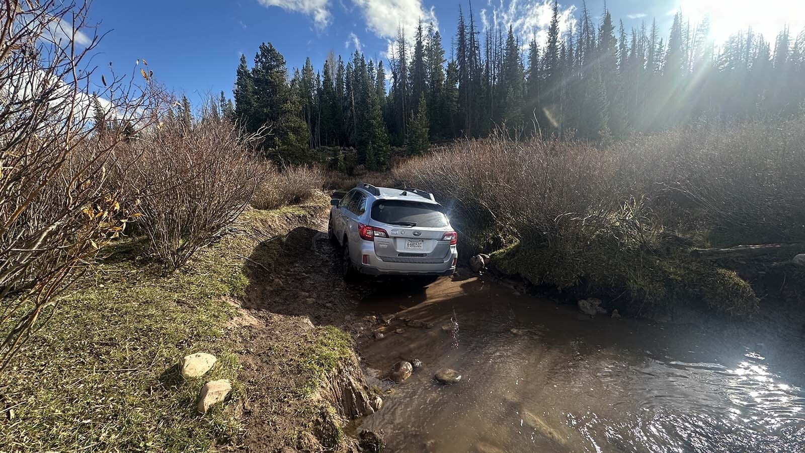 The Madison family Subaru tried to reach Tristan Scott’s remote elk camp, but could not handle the extreme jeep trail conditions.