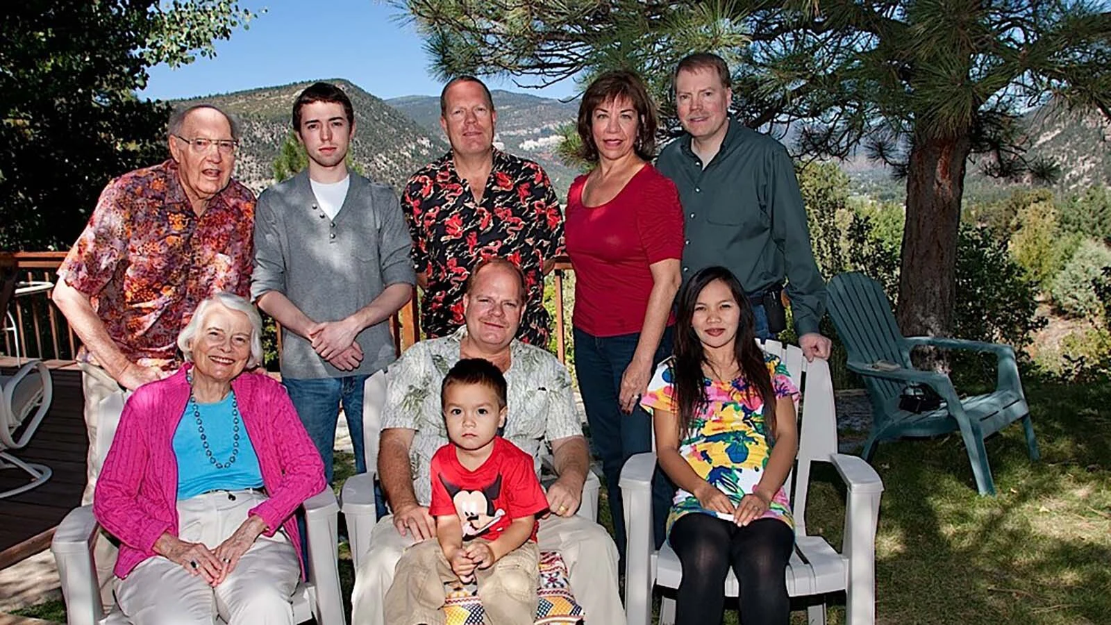 Dean Conger is his later years with his family. On his death bed, he said he had “no regrets” and had a “great family.”