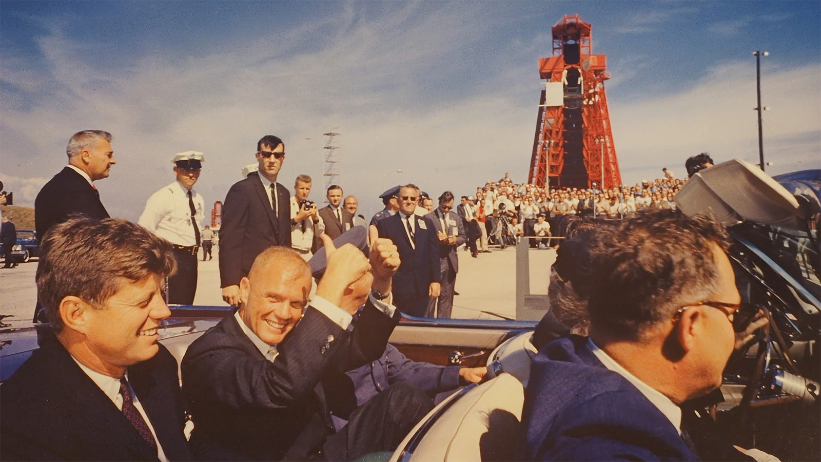 Dean Conger was assigned to NASA in the early 1960s. Among his photos of the Mercury program was on of President John F. Kennedy with astronaut John Glenn celebrating Glenn’s orbit of the Earth.