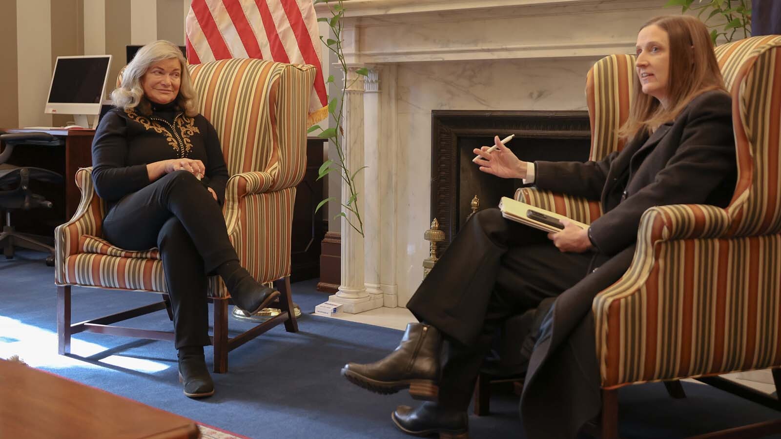 Two of the leading experts on “governmental debanking” are Wyoming’s own Sen. Cynthia Lummis, left, and Julie Hill, dean and Wyoming Excellence Chair at the University of Wyoming College of Law.