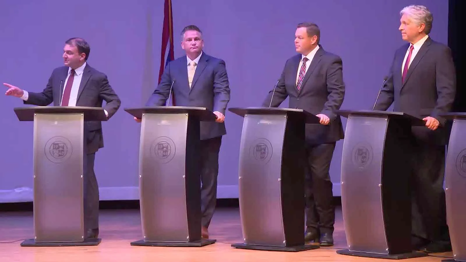 Chuck Gray, from left, Bo Biteman, Reid Rasner and Steve Friess at Tuesday's forum.