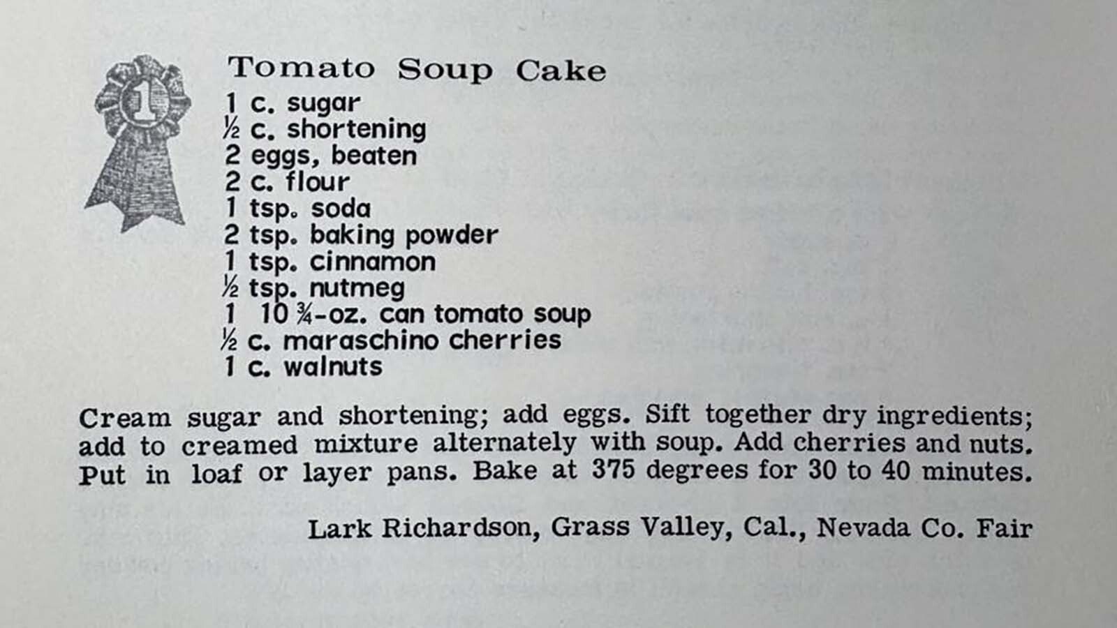 Beginning during World War I, cooks were encouraged to make the "war cake" that took fewer ingredients. A recipe for “War Cake” was published in the Woman’s Home Companion magazine, 1918. 