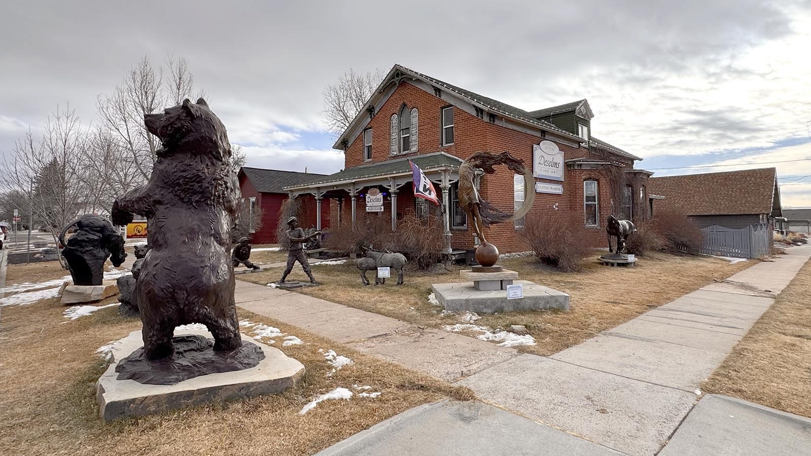 The sculpture knocked over by a truck Jan. 16, 2025, was quickly placed back on its pedestal, but it will have to go back to a foundry to be repaired.