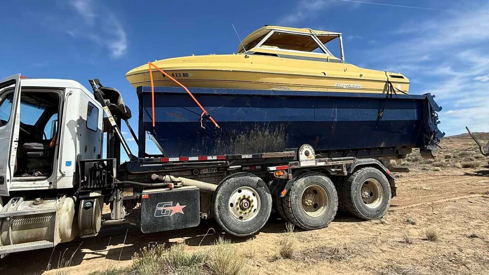 A yellow boat dumped in the middle of the desert north of Rock Springs stands out to a 30-year trash removal veteran as unusual and head-scratching. Someone went to a lot of trouble to dump it there, but they could’ve taken it to the landfill for free.