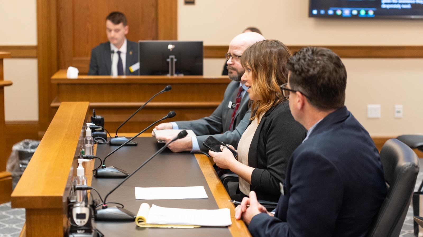 Desiree Tinoco of Missing People of Wyoming testifies in favor of a bill that would give Wyoming more protocols for dealing with reports of missing people.