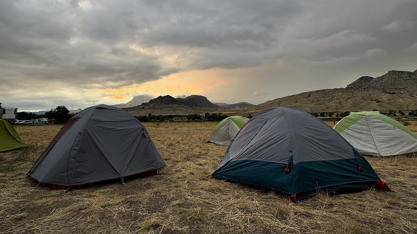 The Devil’s Canyon crew's tent city at the base camp of Clearwater Fire.