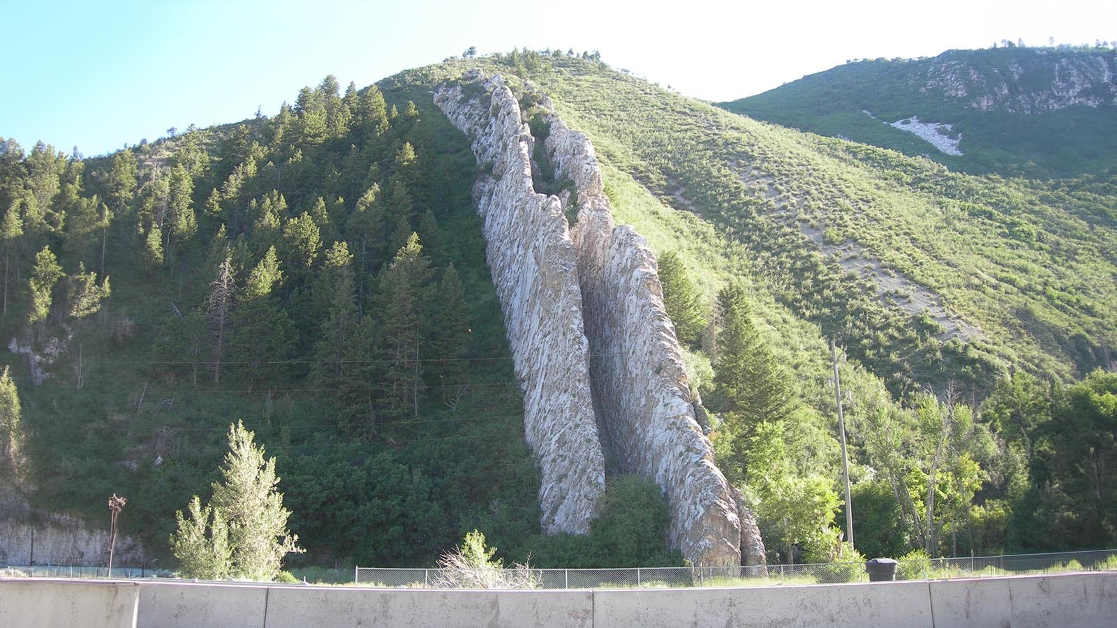 Devil's Slide is a unique limestone rock formation just off I-84 in Utah about 45 minutes west of Evanston, Wyoming.