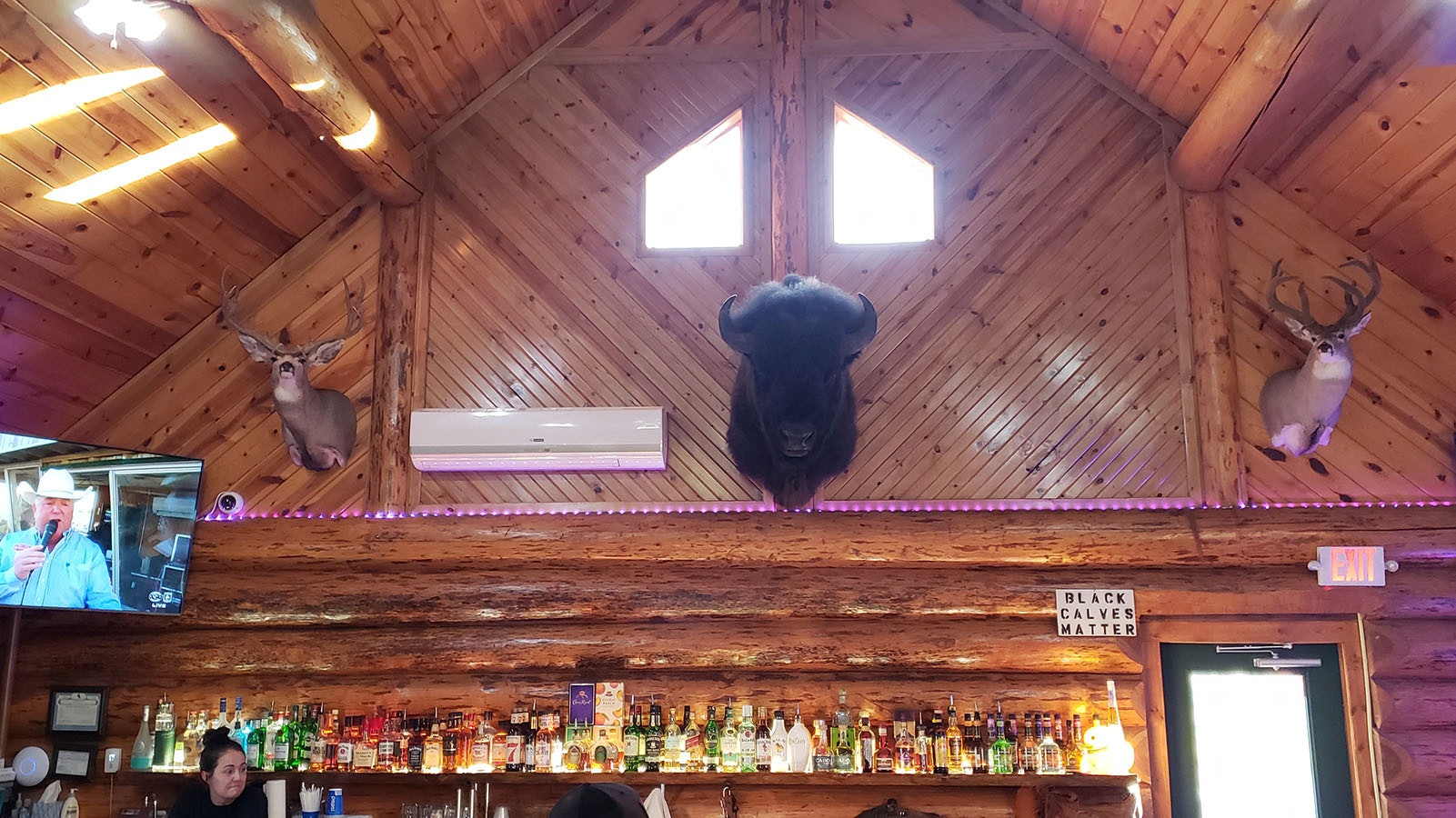 A variety of liquor is stocked at the bar including some Wyoming favorites like Saddle Bronc Ale.