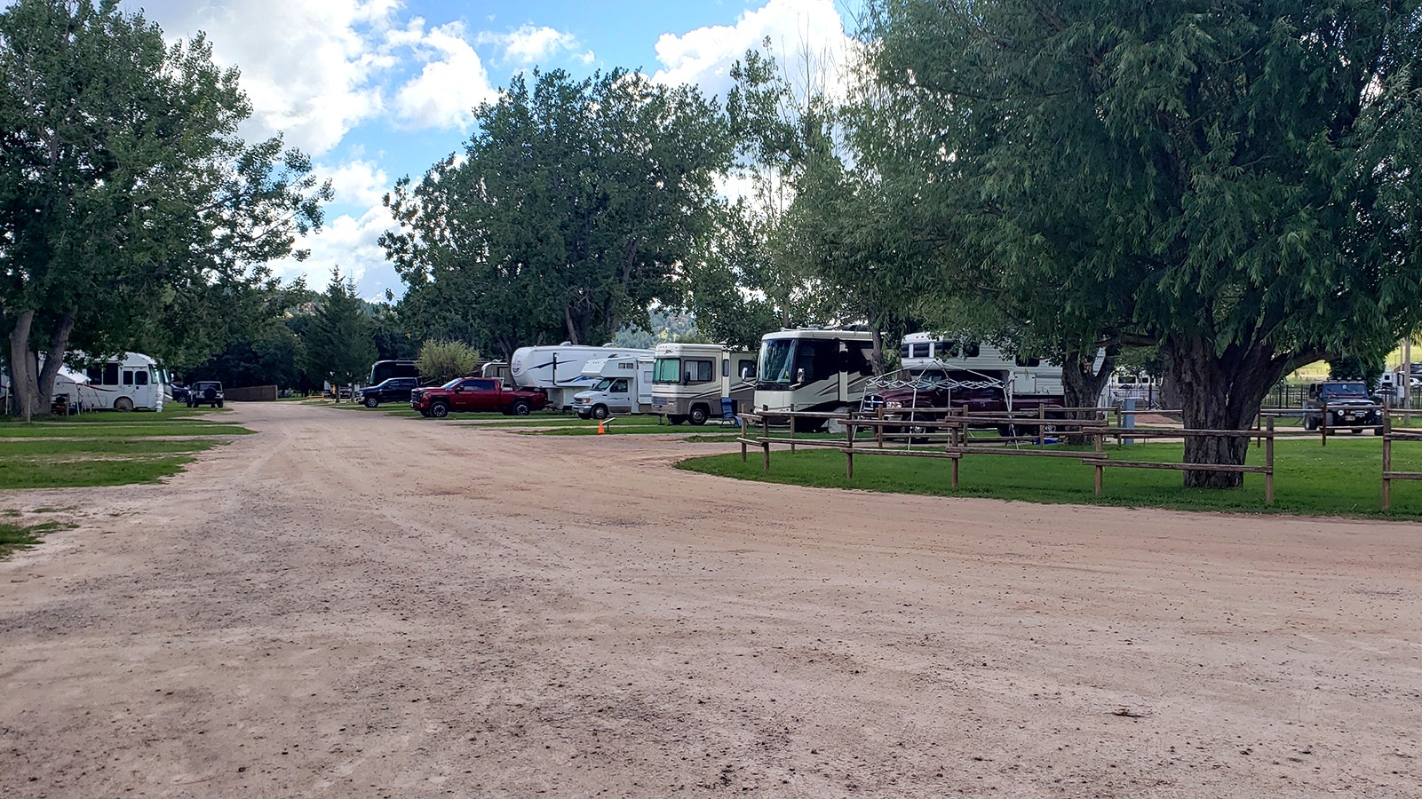 Devils Tower KOA has about 100 camping sites as well as space for about 50 tent sites.