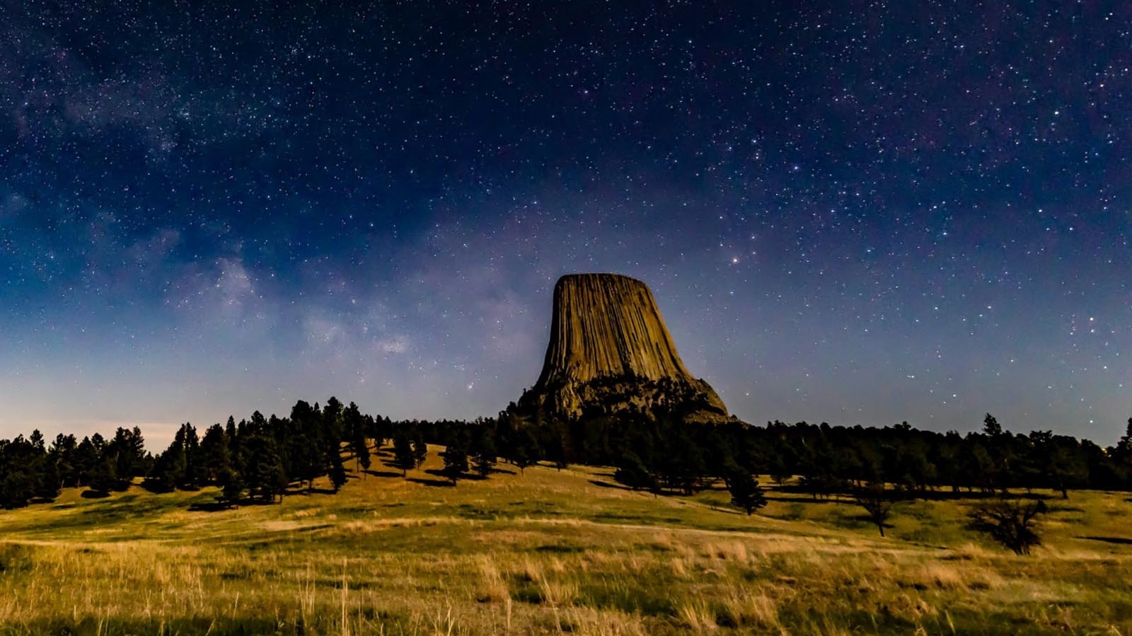 A nighttime photo of Devils Tower taken from Devils Tower National Monument. Photographers won’t be able to get shots like this for the discernible future, since the monument announced it will be closed to visitors overnight starting on March 13.