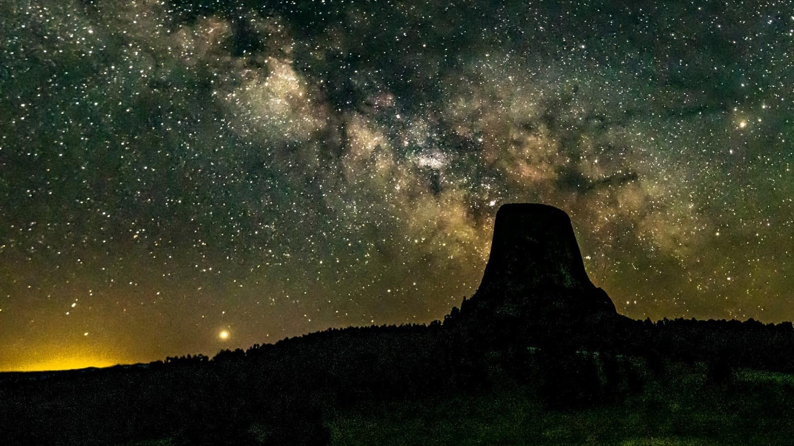 A nighttime photo of Devils Tower taken from Devils Tower National Monument. Photographers won’t be able to get shots like this for the discernible future, since the monument announced it will be closed to visitors overnight starting on March 13.