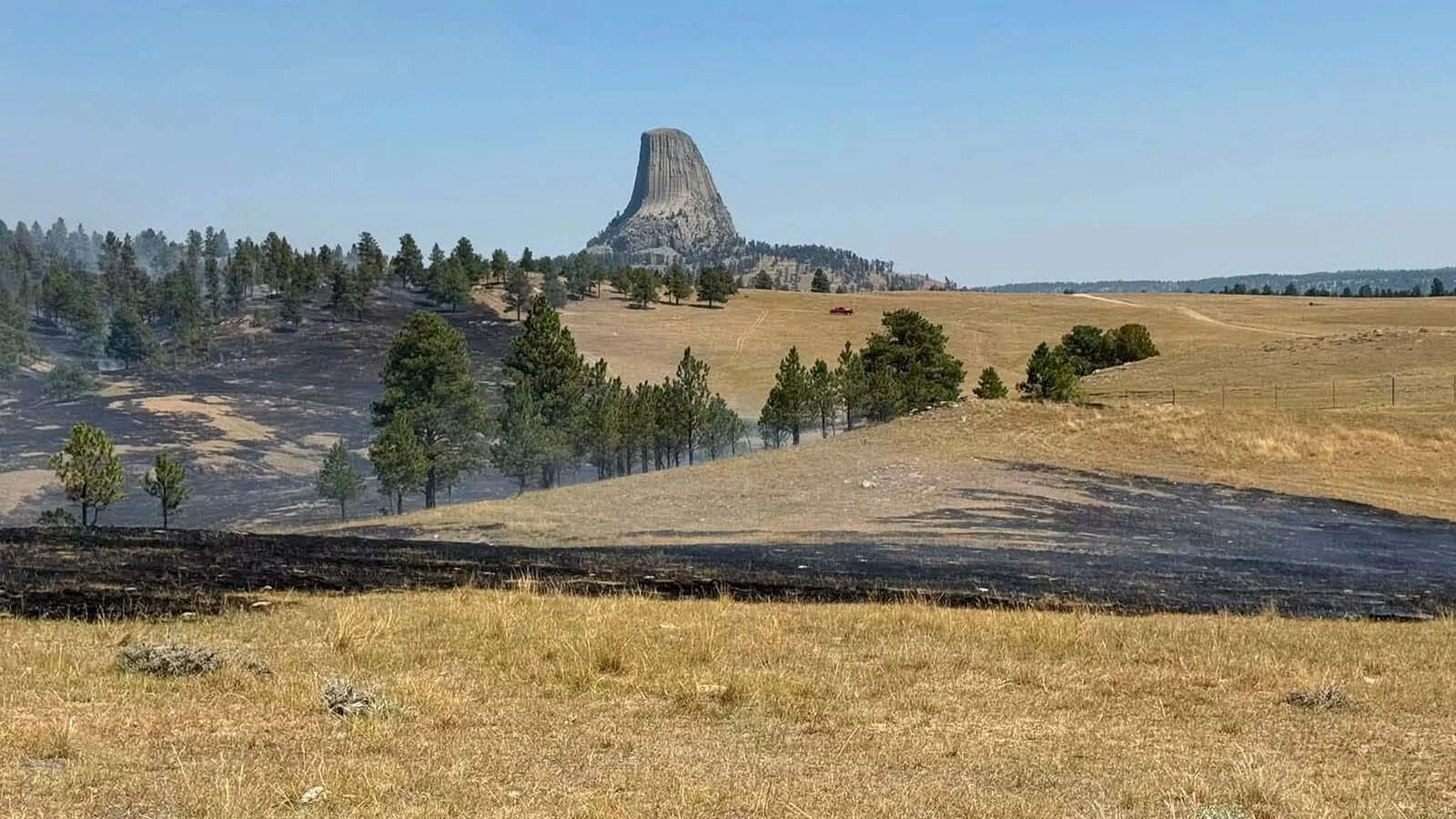 Just as firefighters seemed to be getting a handle on a nearly 300-acre fire burning just outside the southwest boundary of a closed Devils Tower, another fire erupted to the southwest Sunday. “It sucks,” was the blunt assessment from a county official.