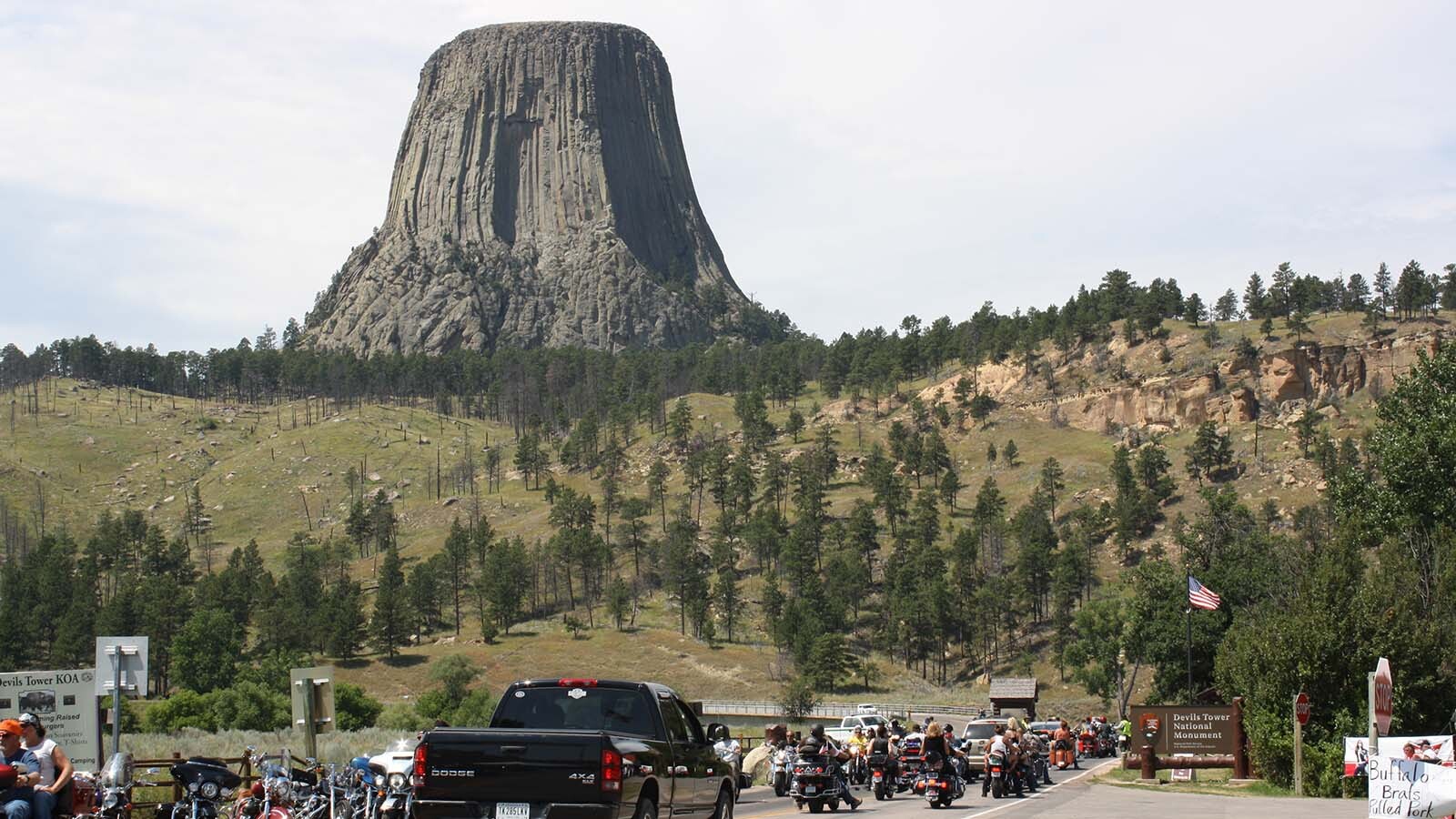 Devils Tower National Monument in northeast Wyoming is one of the state's busiest places during the summer tourism season.
