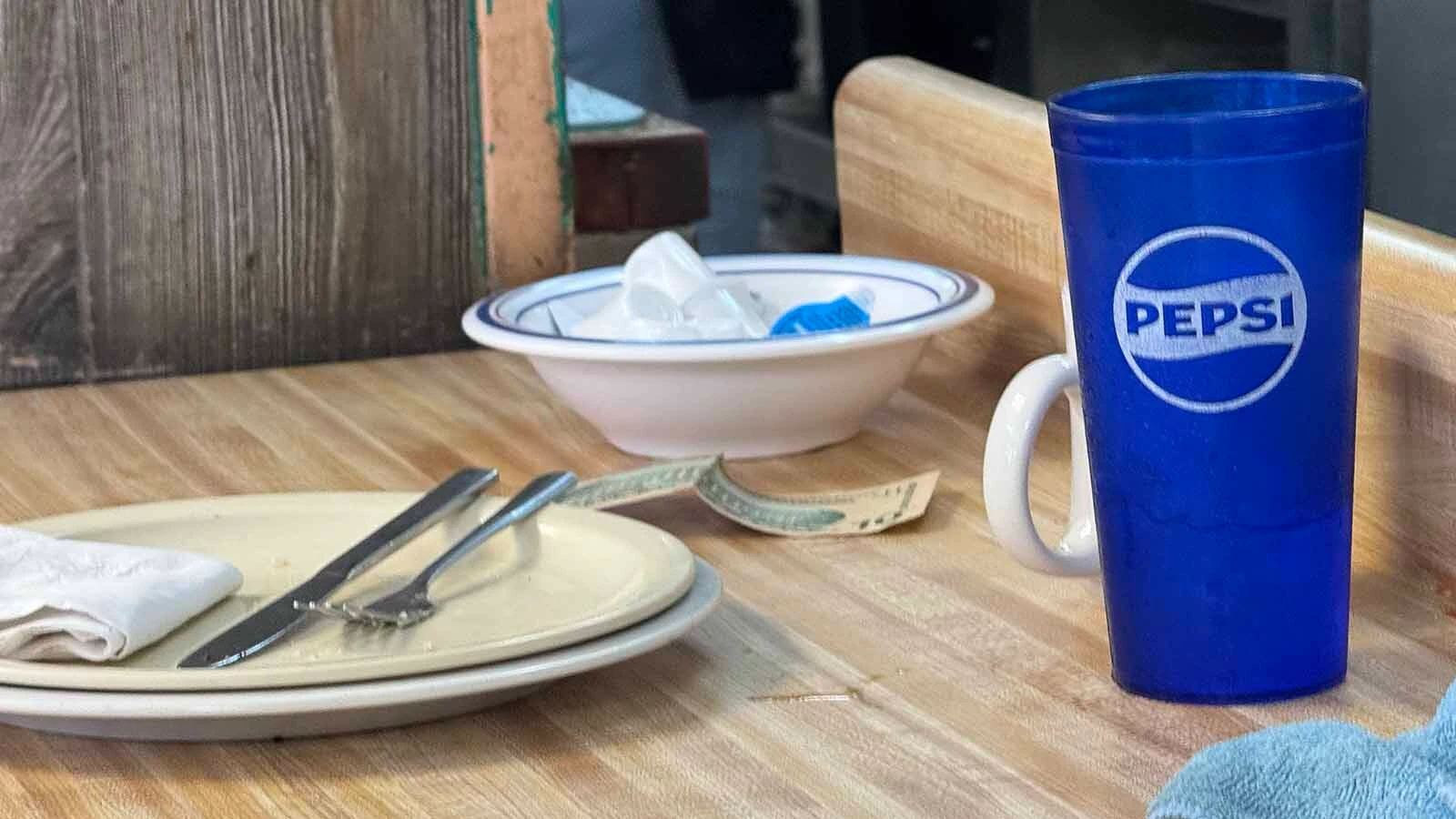 A tip left by a diner at the Diamond Horseshoe Café in Cheyenne.