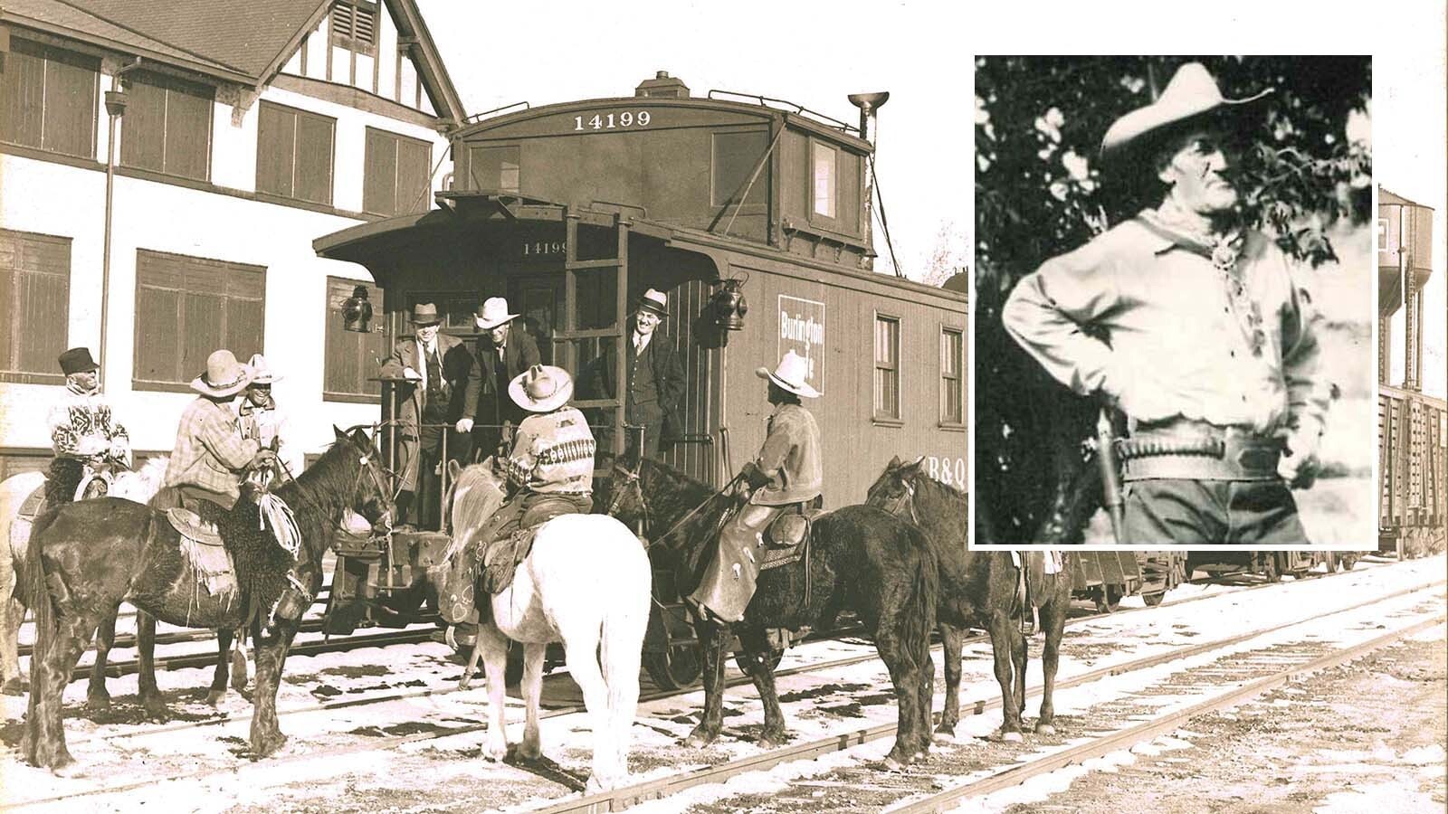 Railroad man Dick Nelson witnessed the wild times at rowdy railroad towns and wrote about his adventures, preserving the history for future generations, including his own grandchildren who are honoring his legacy. (He is the furthest right man standing on the caboose deck.)